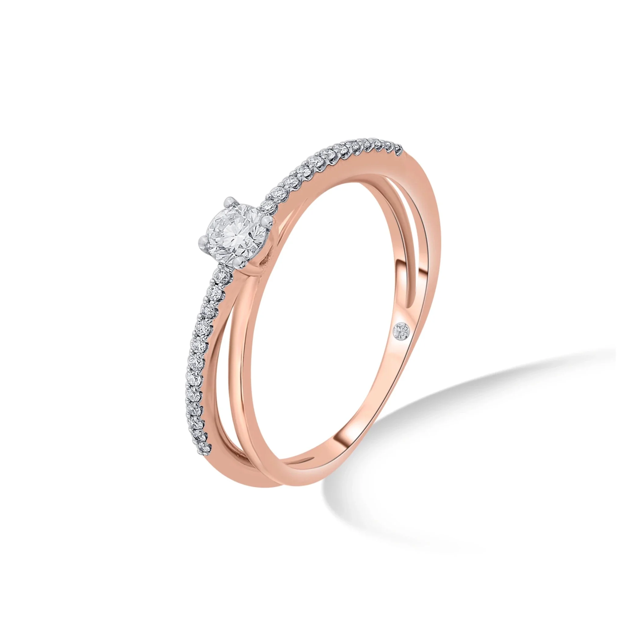 Solitaire Crossover Promise Ring