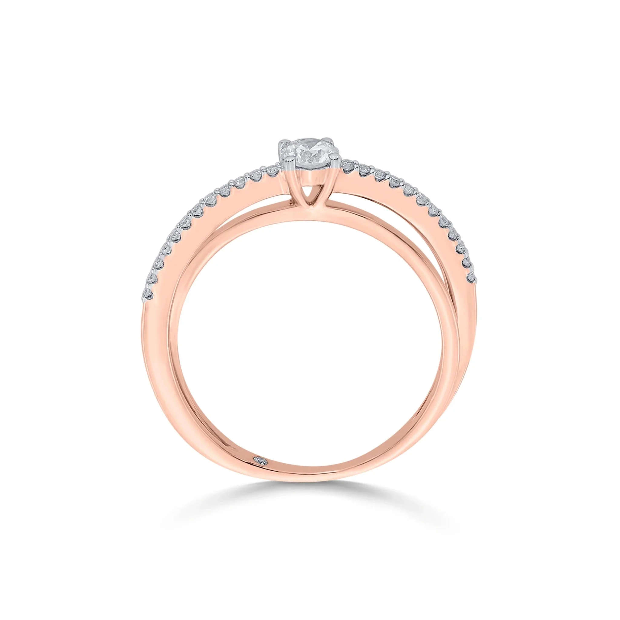 Solitaire Crossover Promise Ring - Image 4