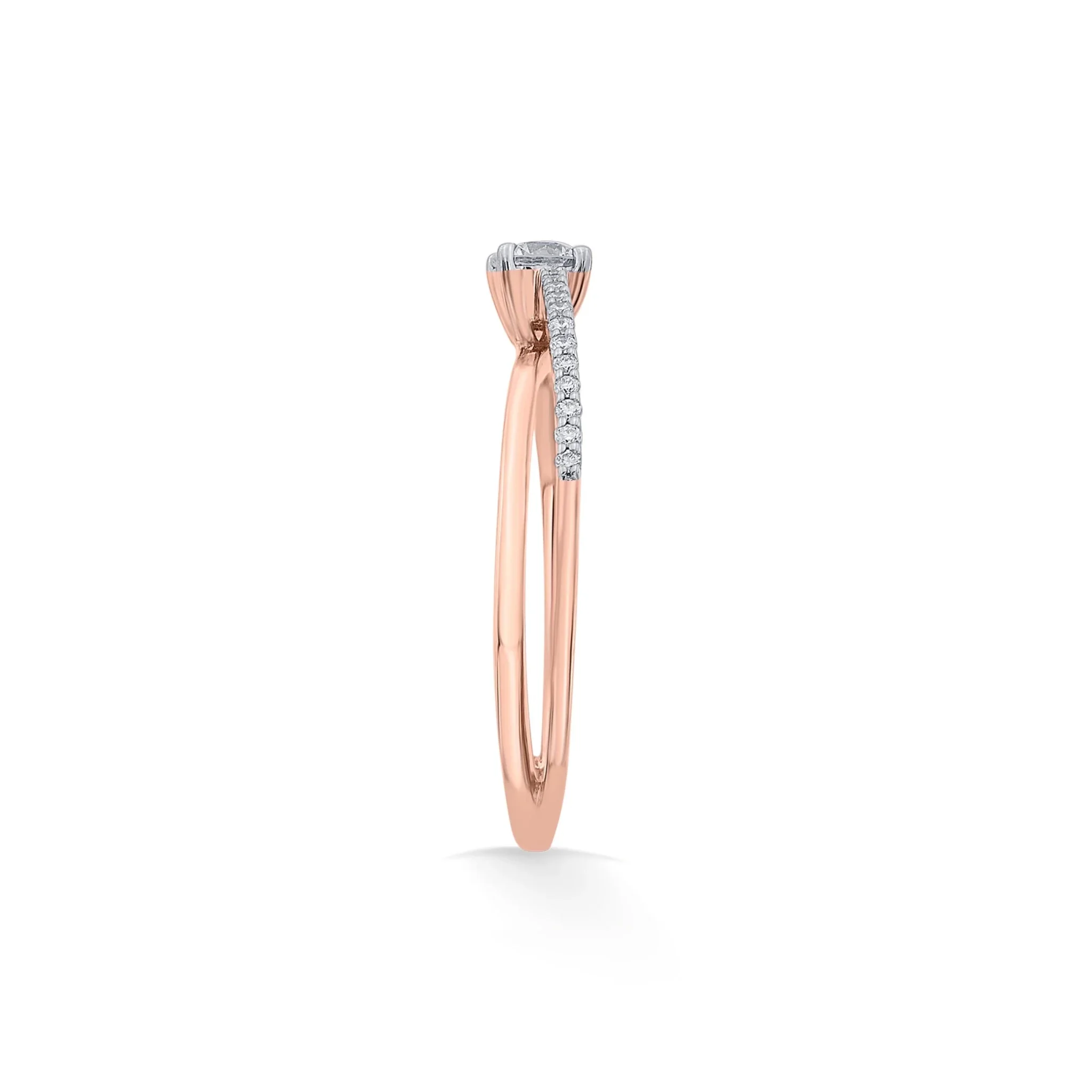 Solitaire Crossover Promise Ring - Image 5