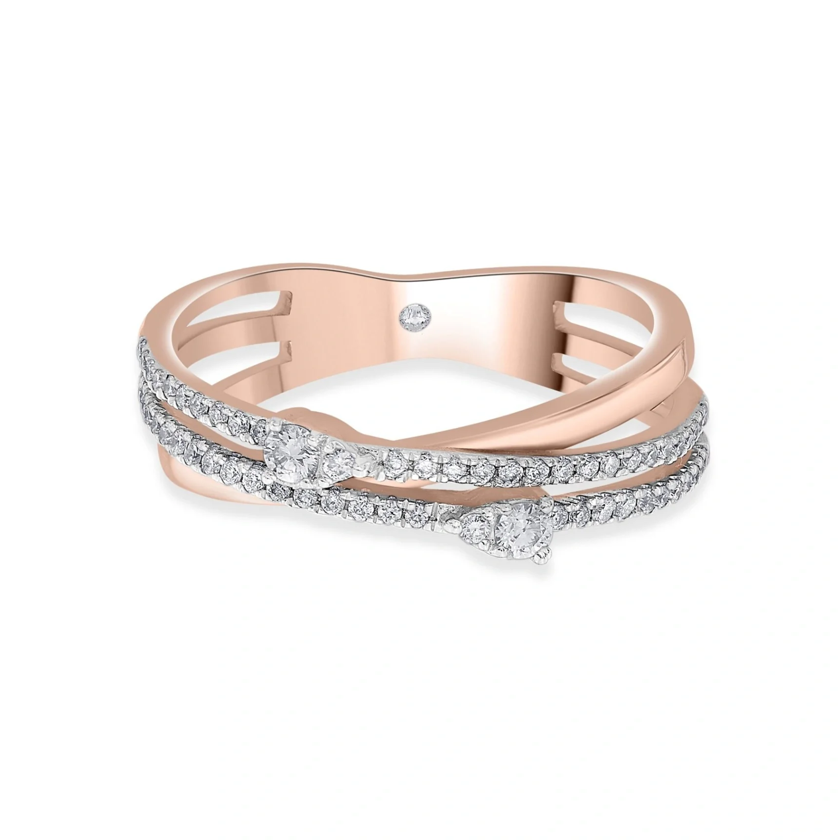 Solitaire Diamond Tide Ring - Image 3