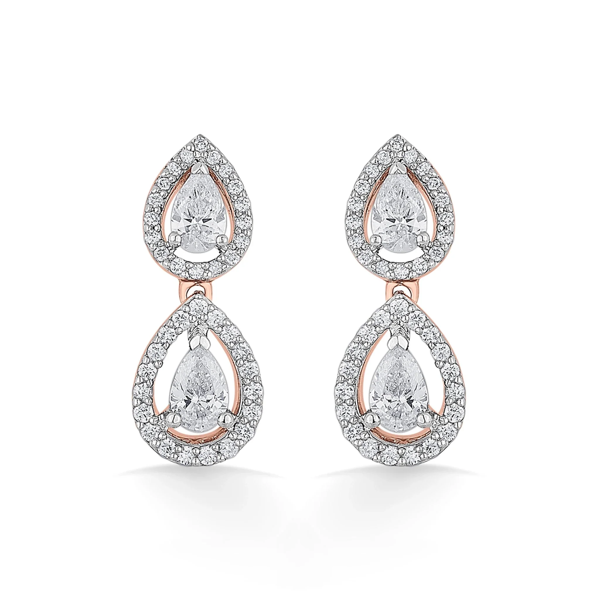 Solitaire Double Dewdrop Elegance