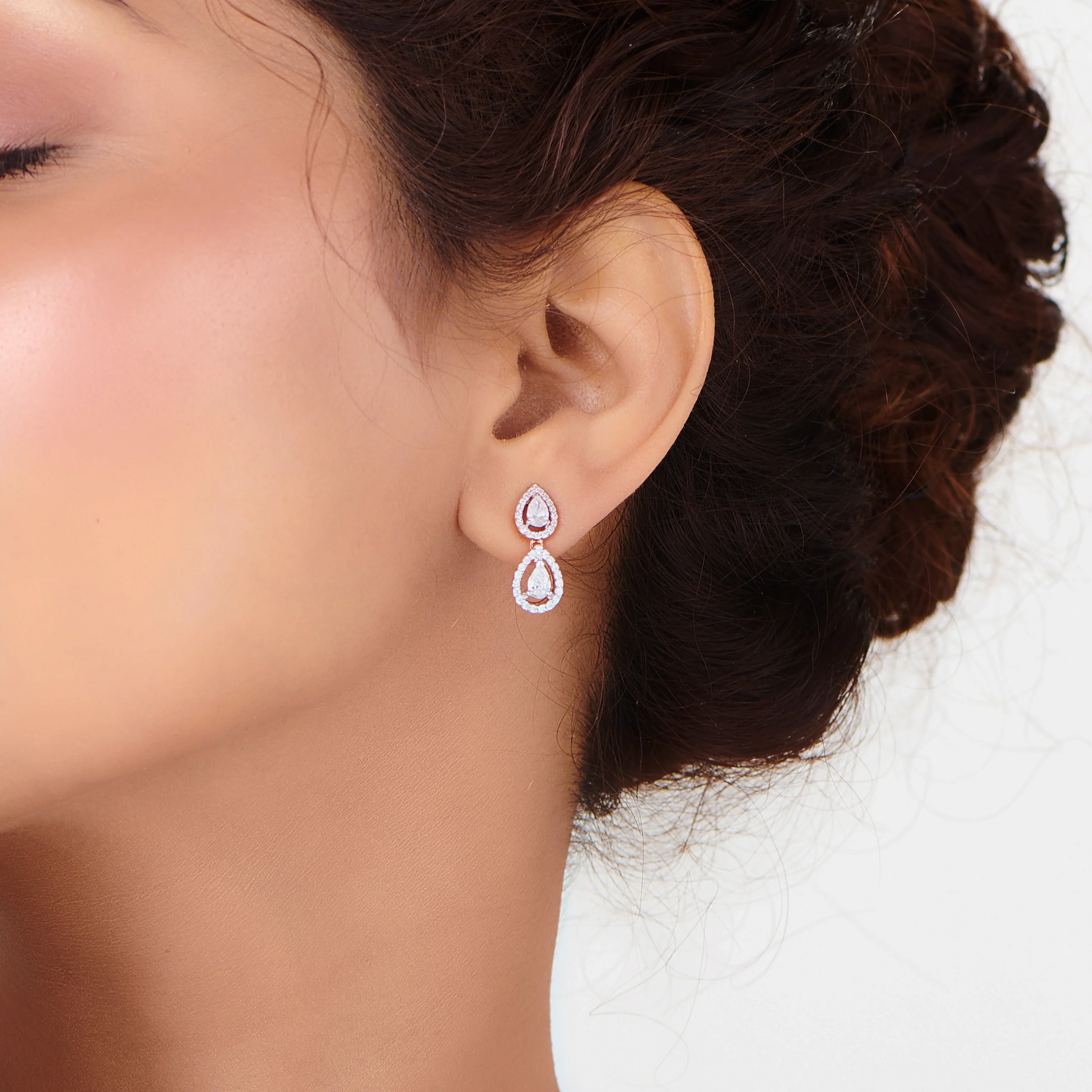 Solitaire Double Dewdrop Elegance - Image 2