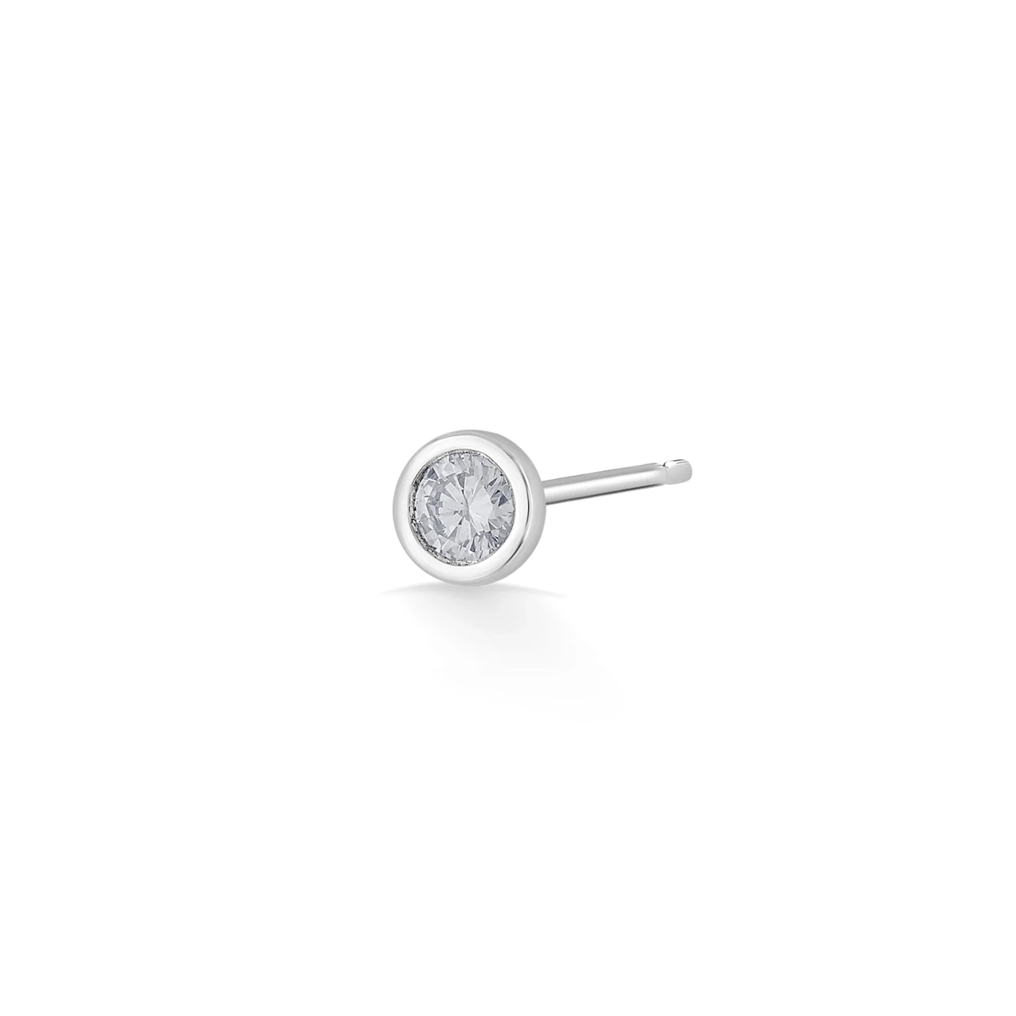 Solitaire Eternal Glow Bezel Diamond Studs - Image 3
