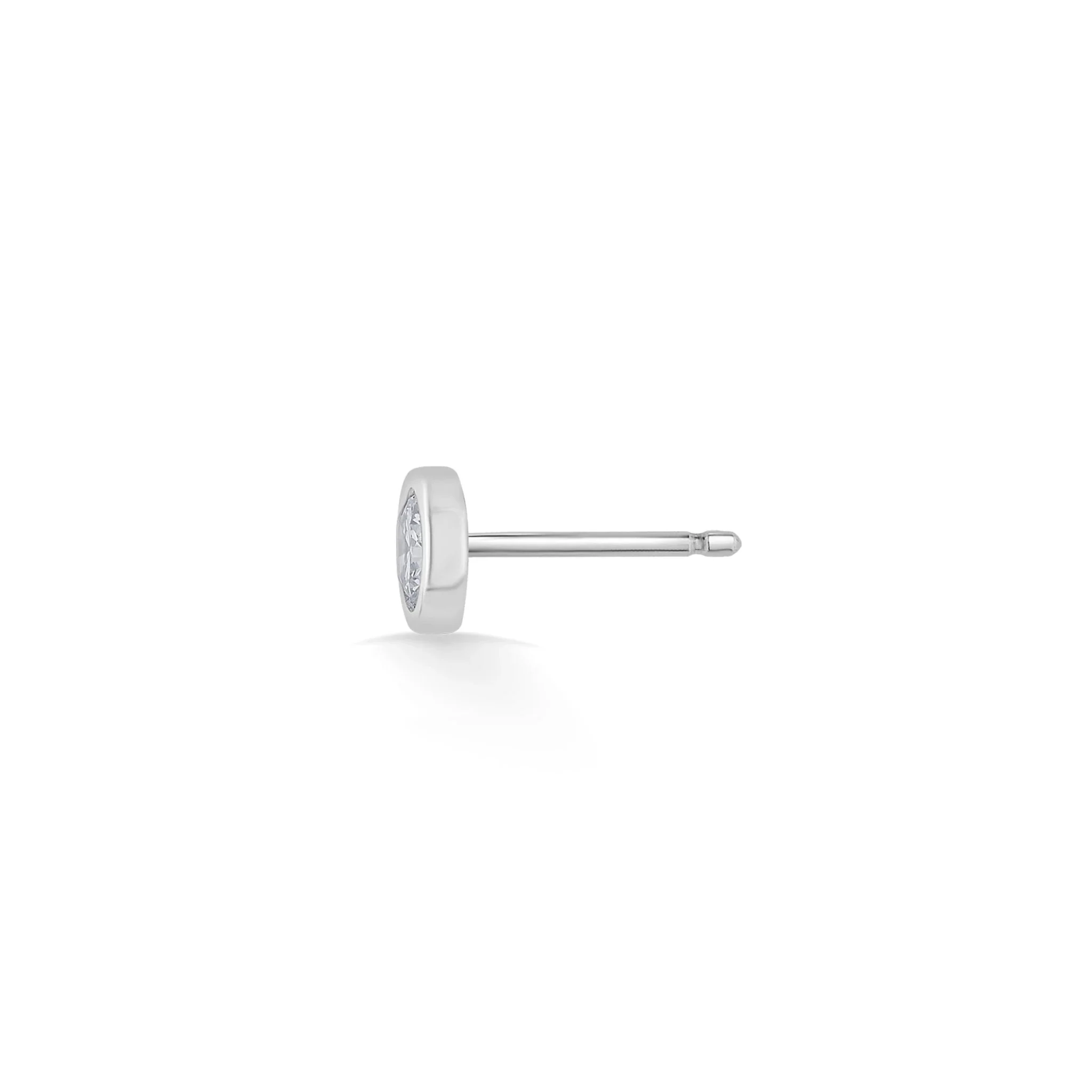 Solitaire Eternal Glow Bezel Diamond Studs - Image 4