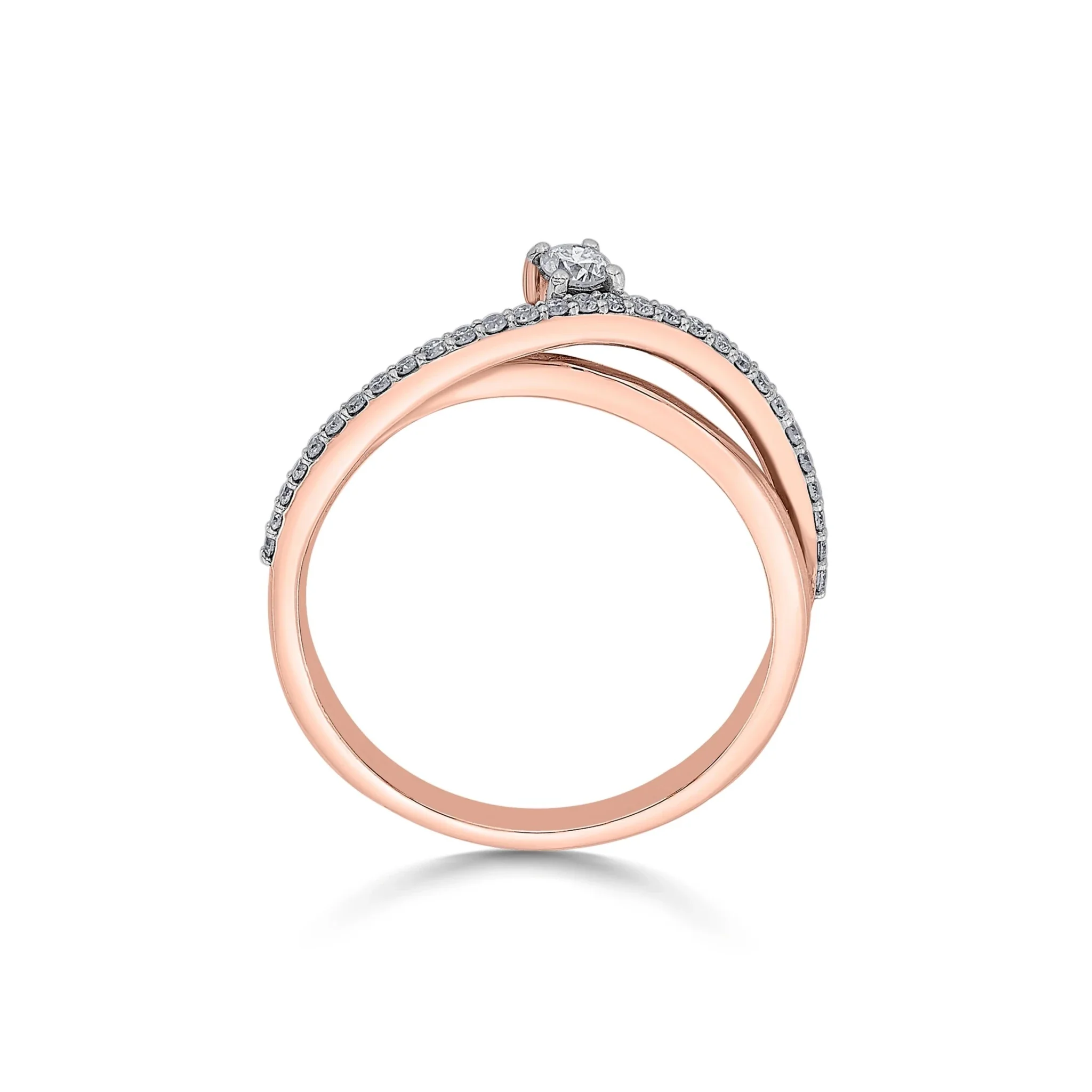 Solitaire Flowing Promise Ring - Image 4