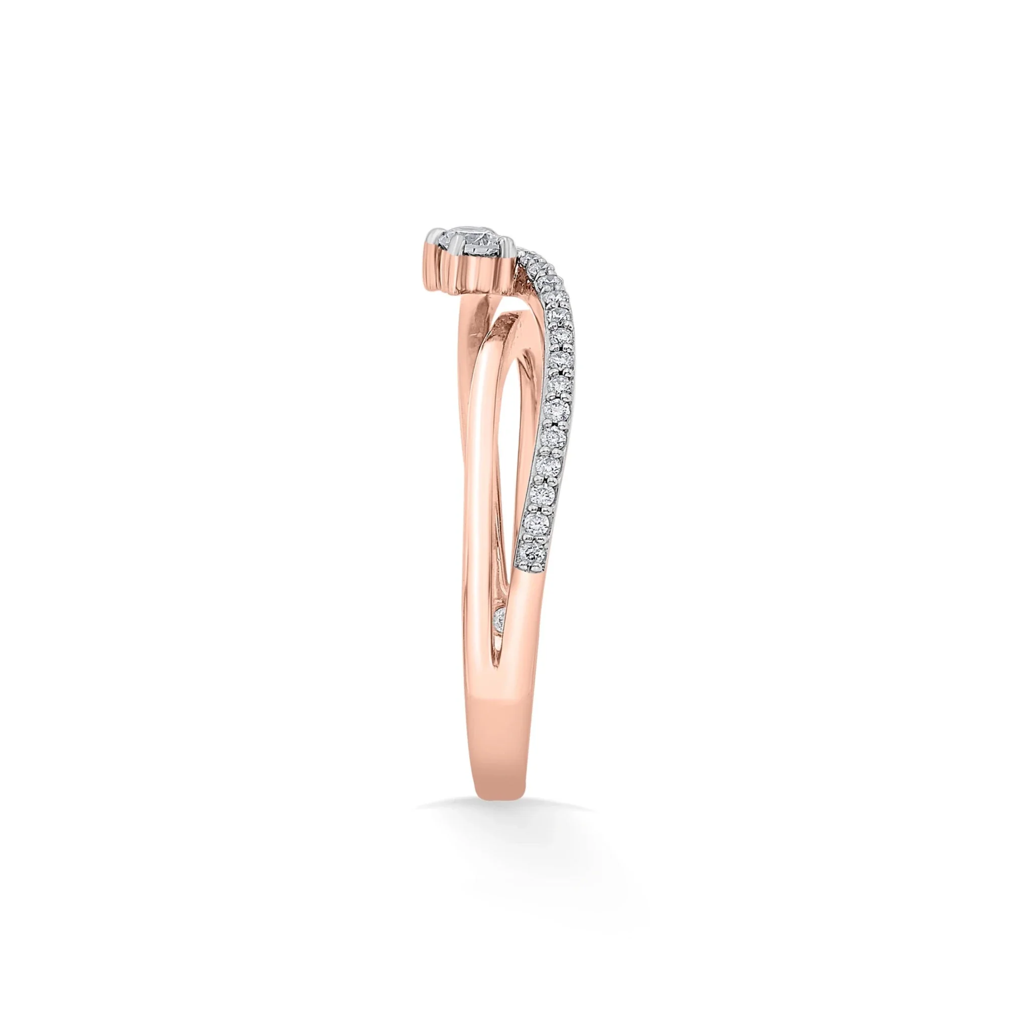 Solitaire Flowing Promise Ring - Image 5
