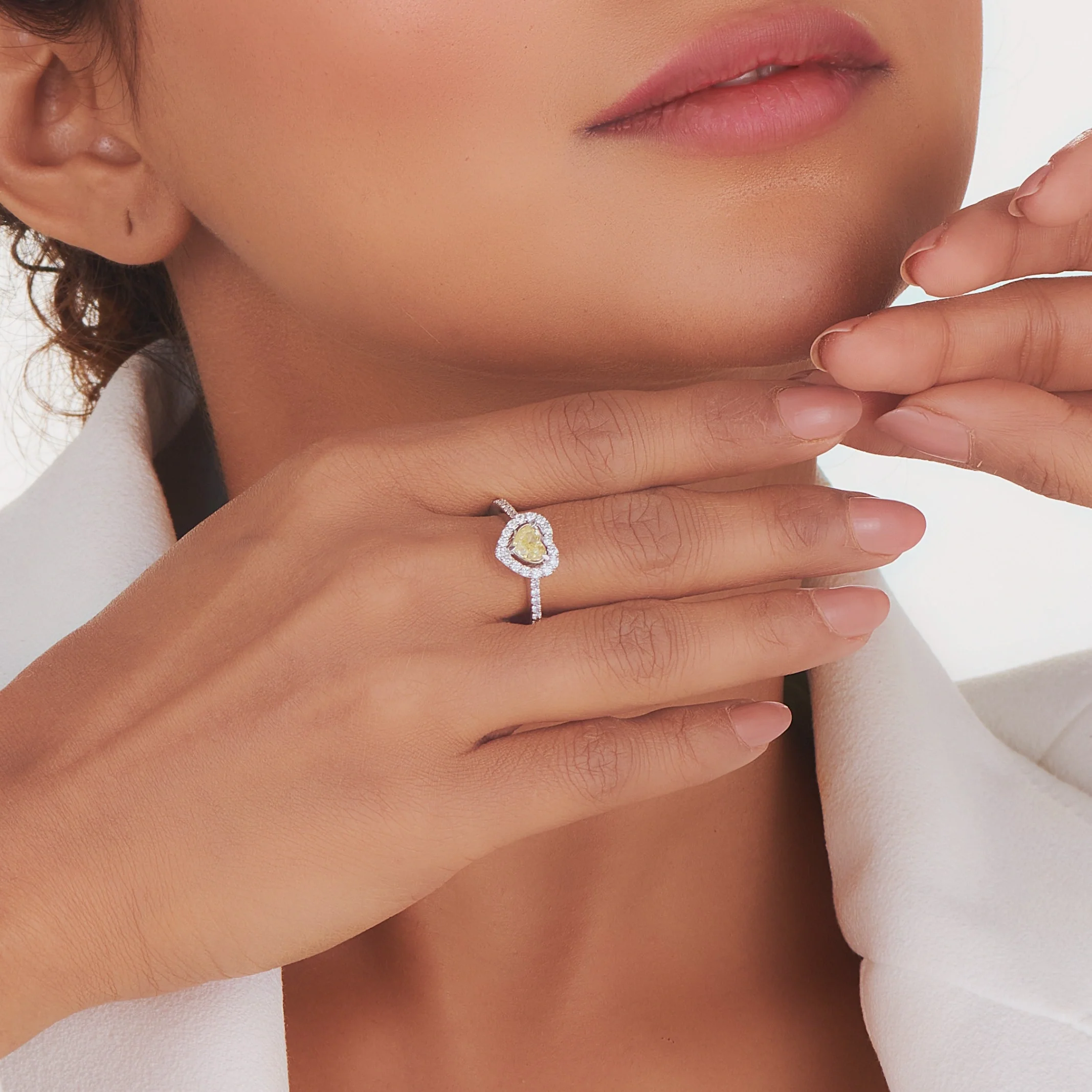 Solitaire Heart of Sunshine Ring - Image 2