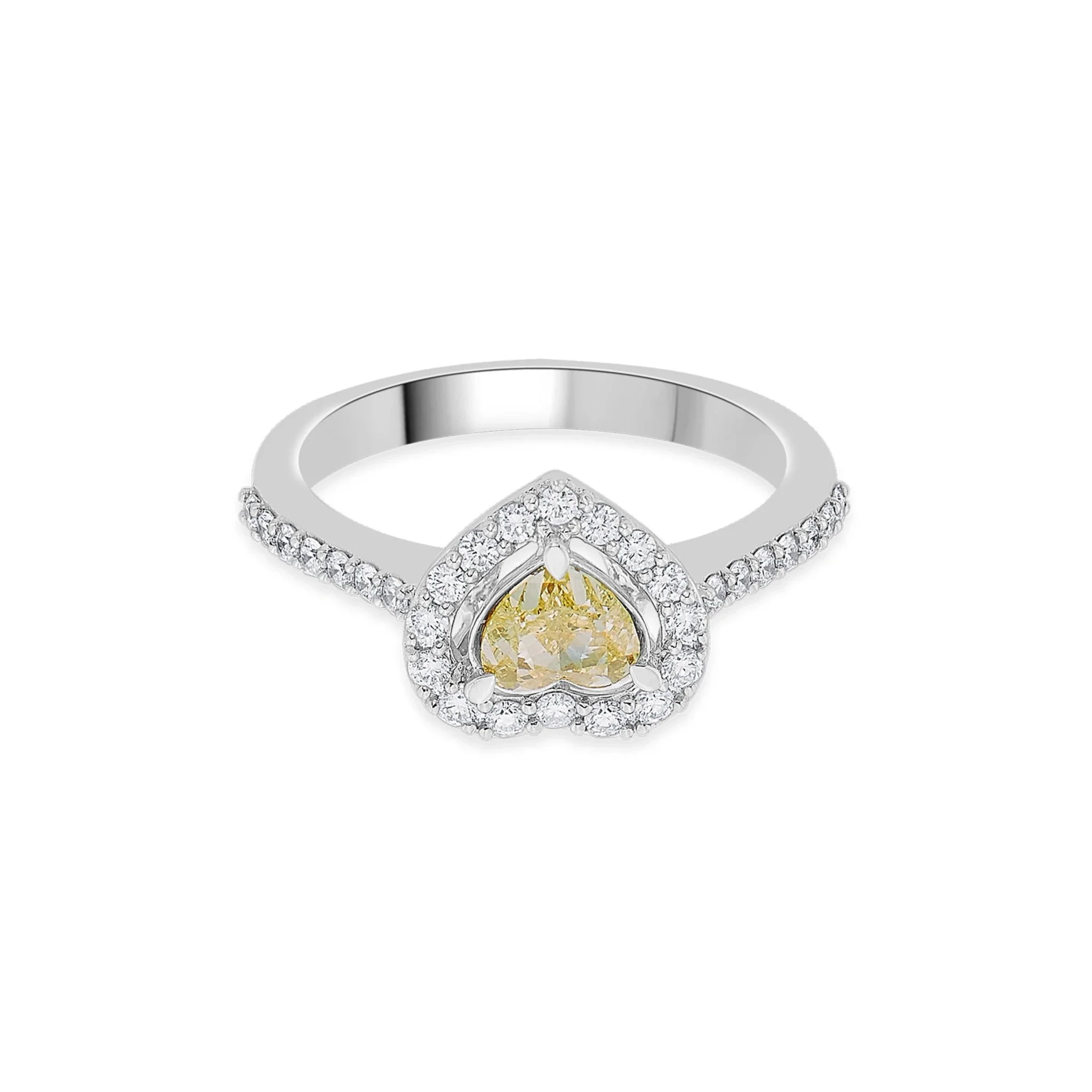 Solitaire Heart of Sunshine Ring - Image 3