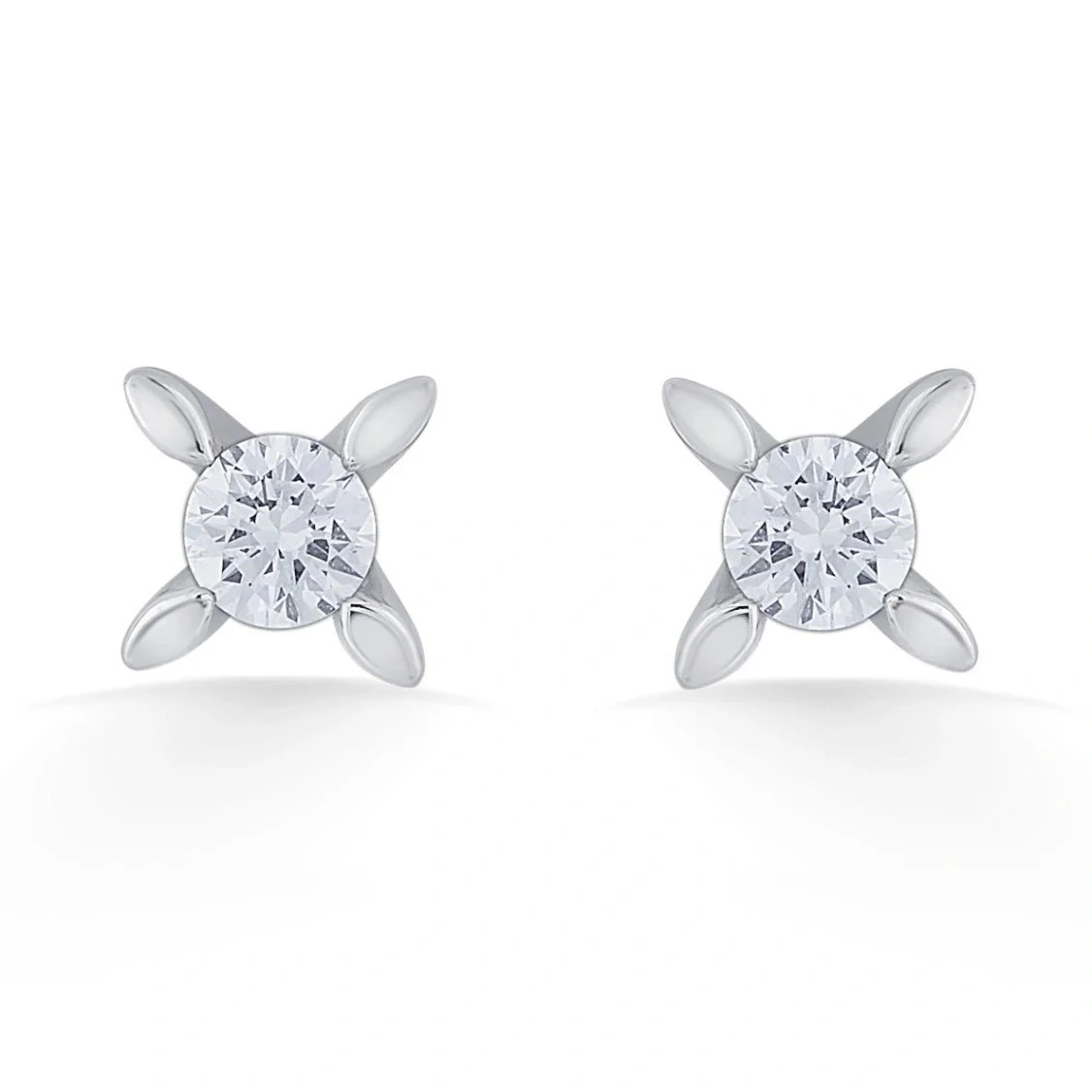 Solitaire Petal Glow Studs