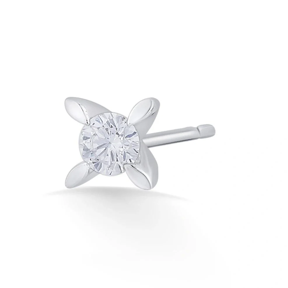 Solitaire Petal Glow Studs - Image 3