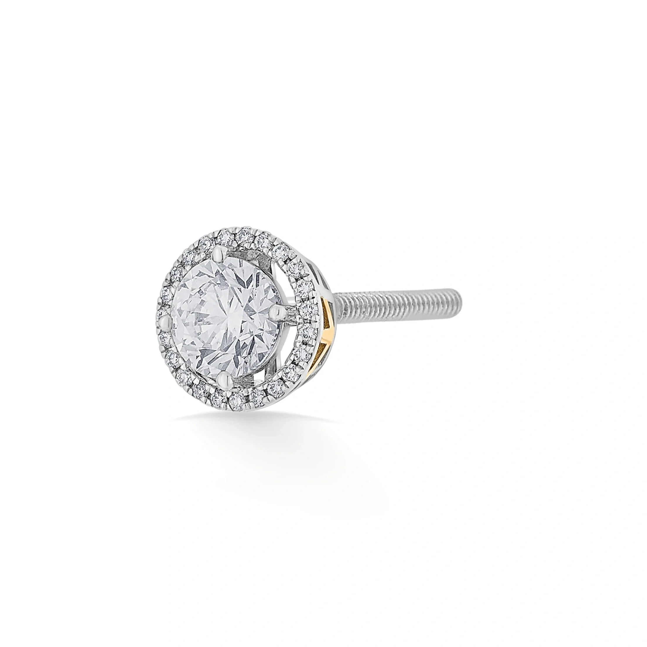 Solitaire Radiant Halo Sparkle Studs - Image 3