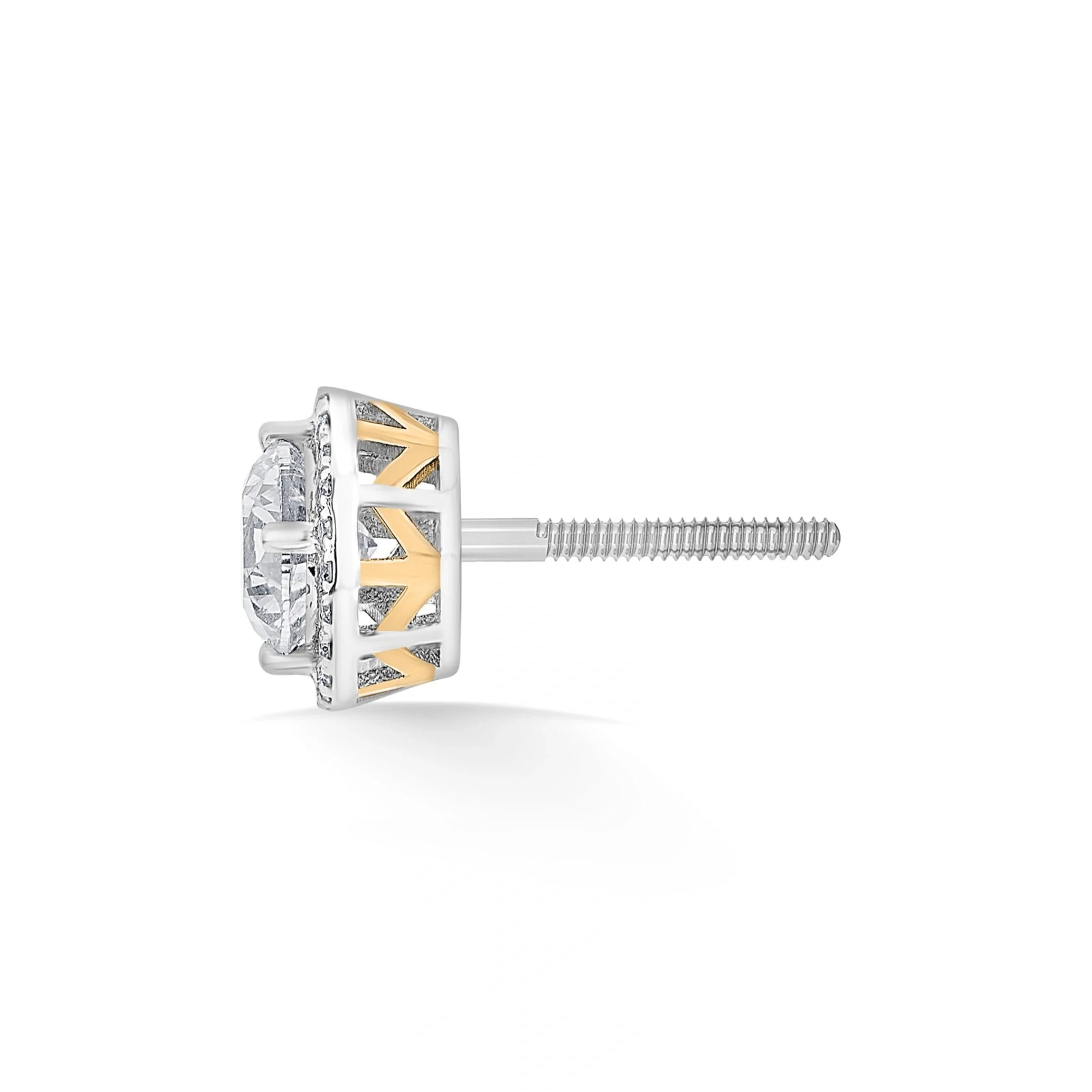 Solitaire Radiant Halo Sparkle Studs - Image 5