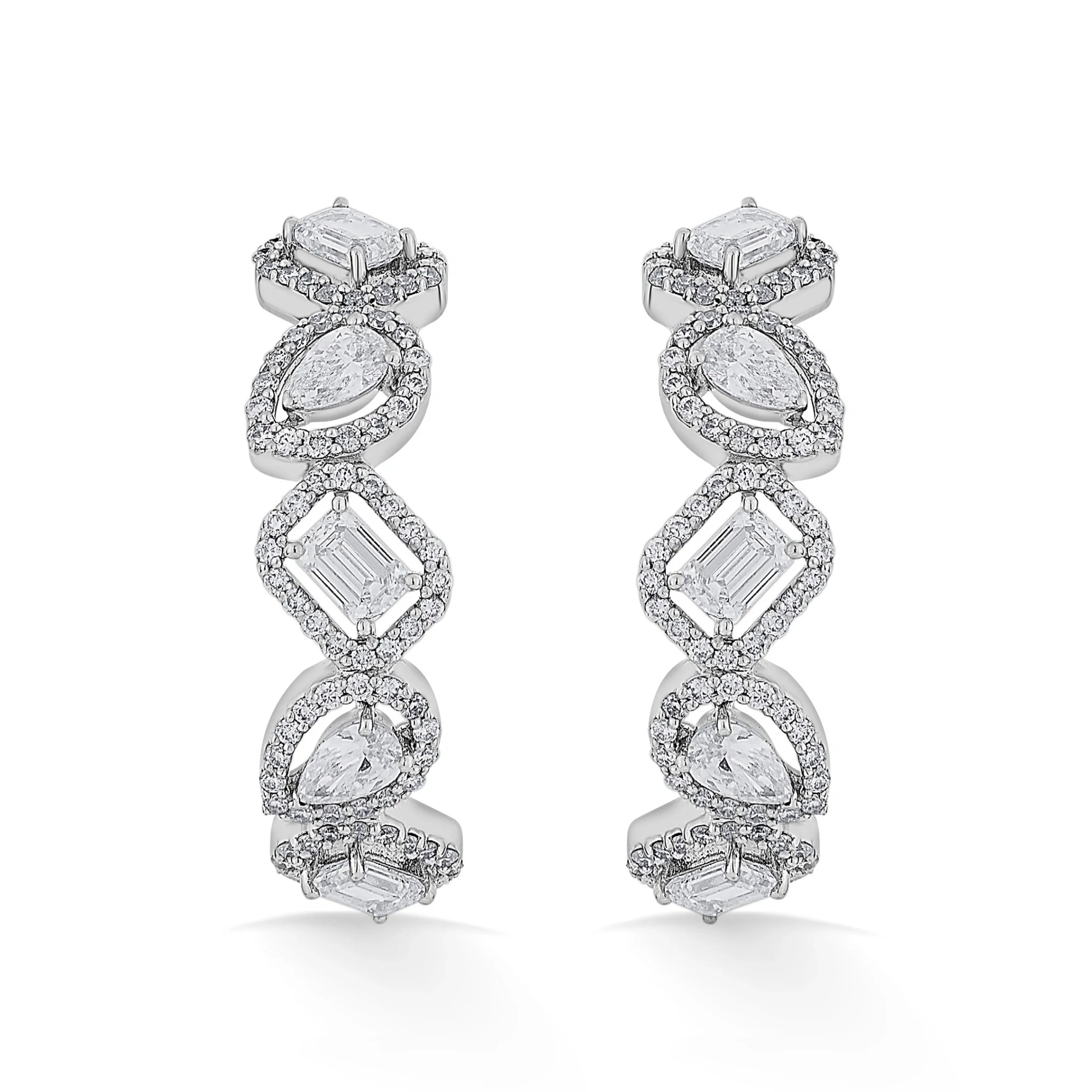 Solitaire Radiant Symphony Hoops