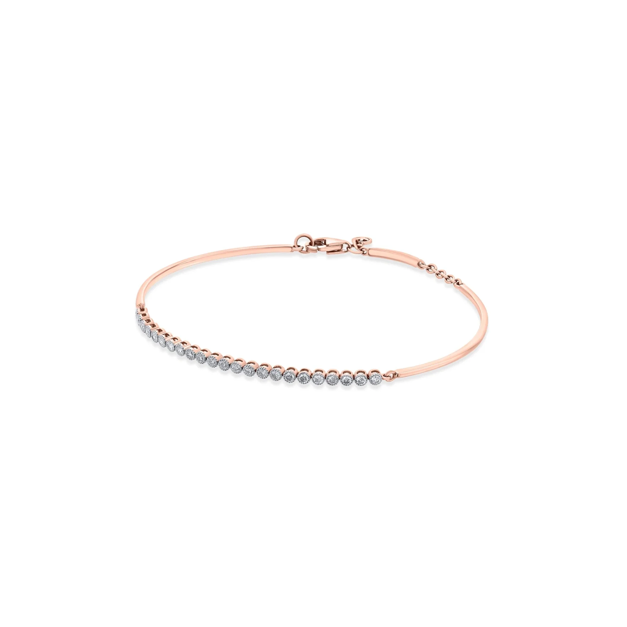 Solitaire Sleek Diamond Arc Bracelet