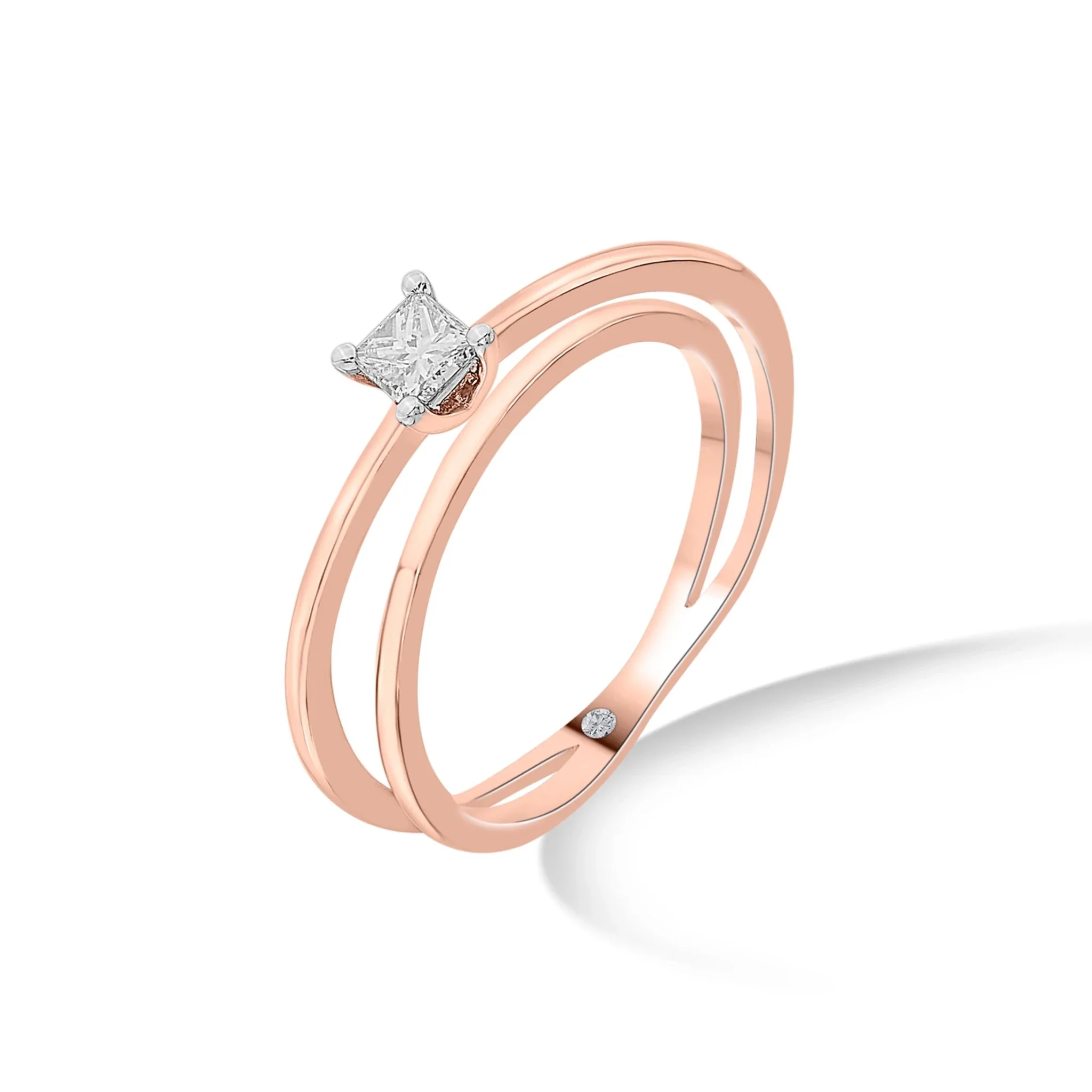 Solitaire Squared Infinity Ring