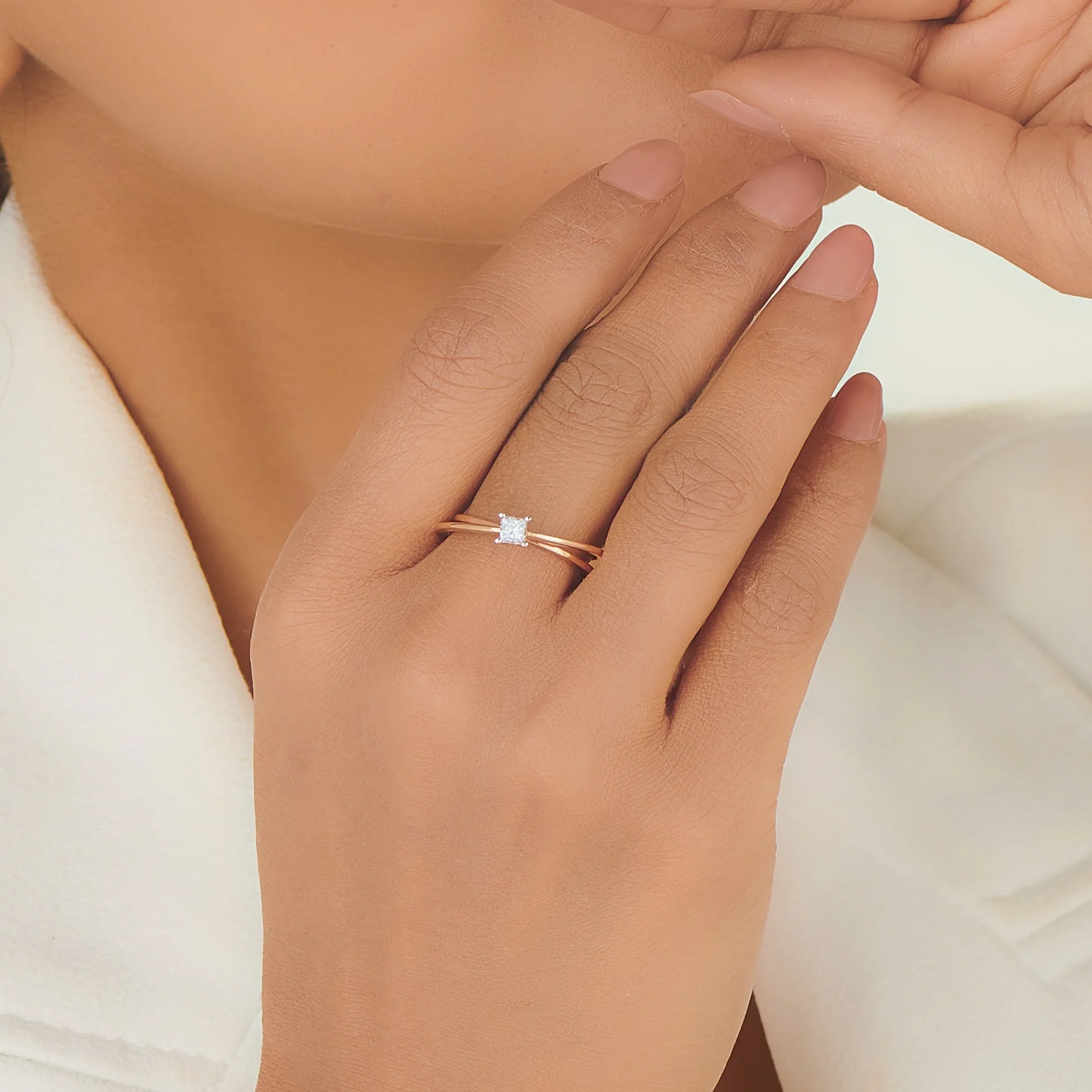 Solitaire Squared Infinity Ring - Image 2