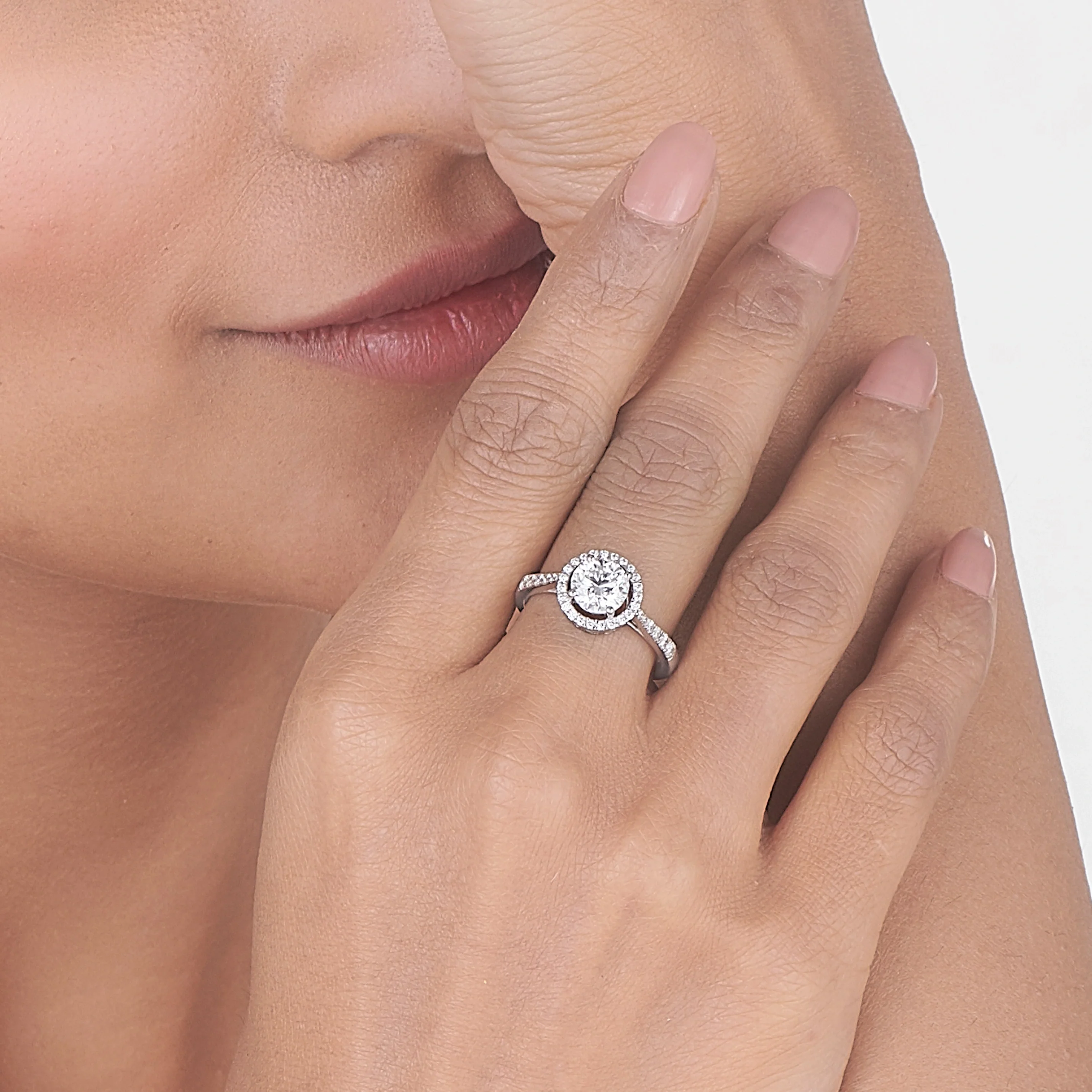 Solitaire Starburst Halo Ring - Image 4