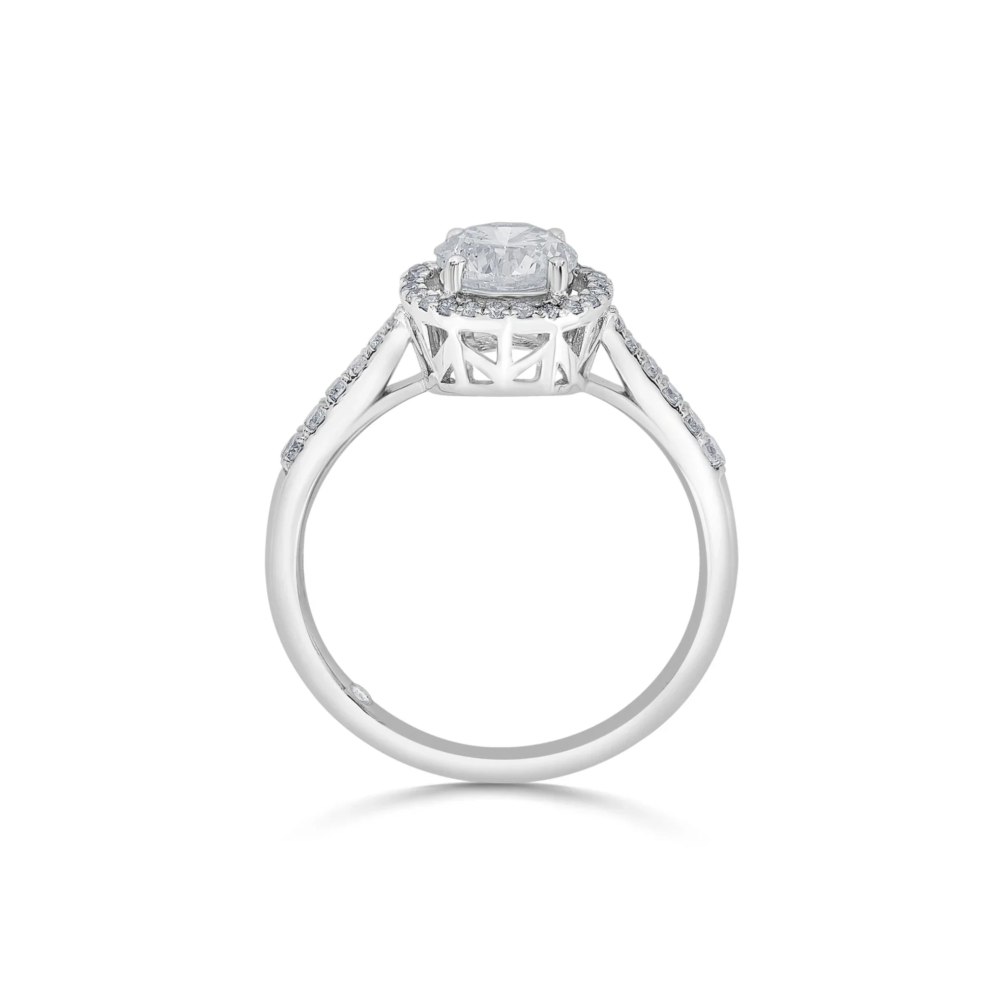 Solitaire Starburst Halo Ring - Image 5