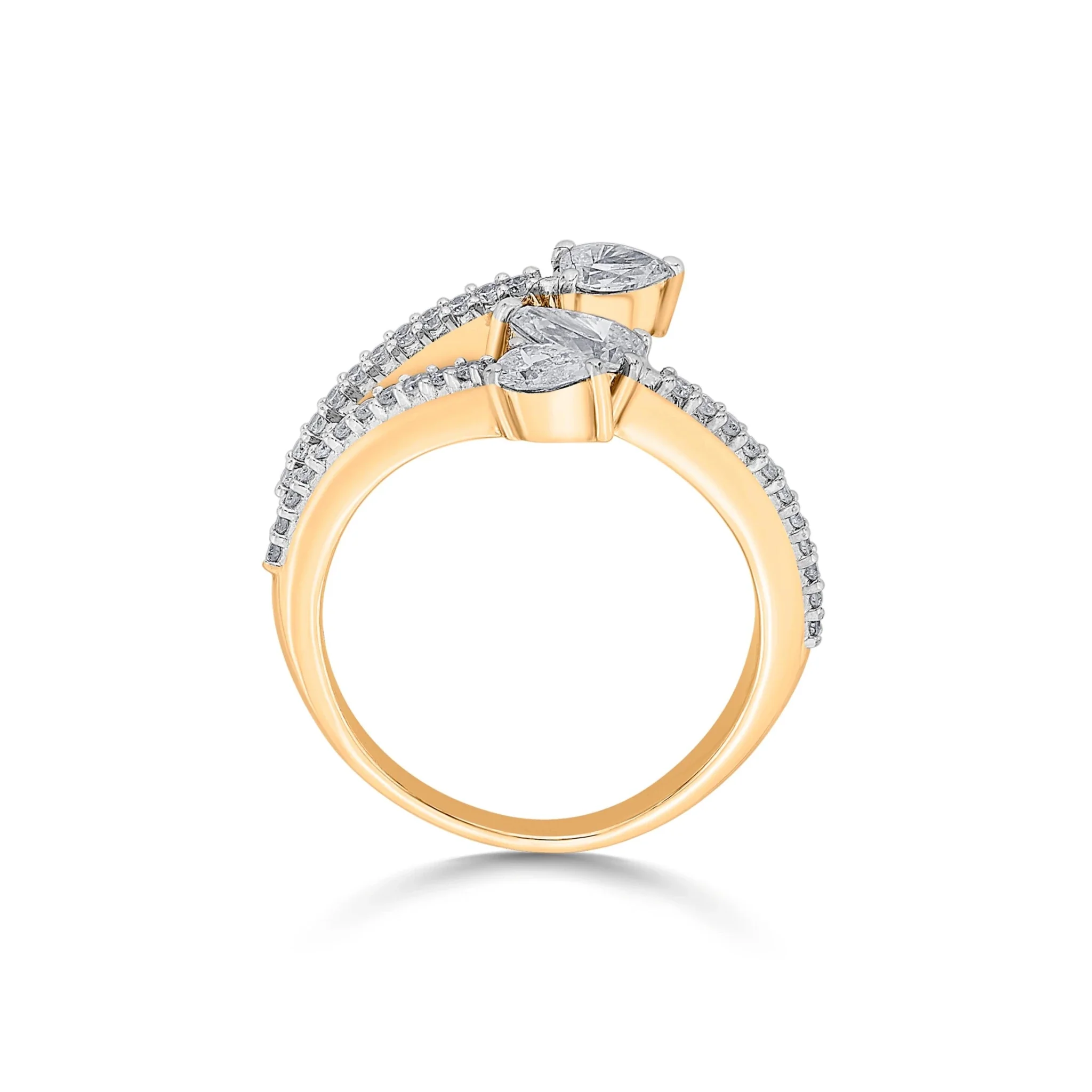 Solitaire Triple Dewdrop Ring - Image 4