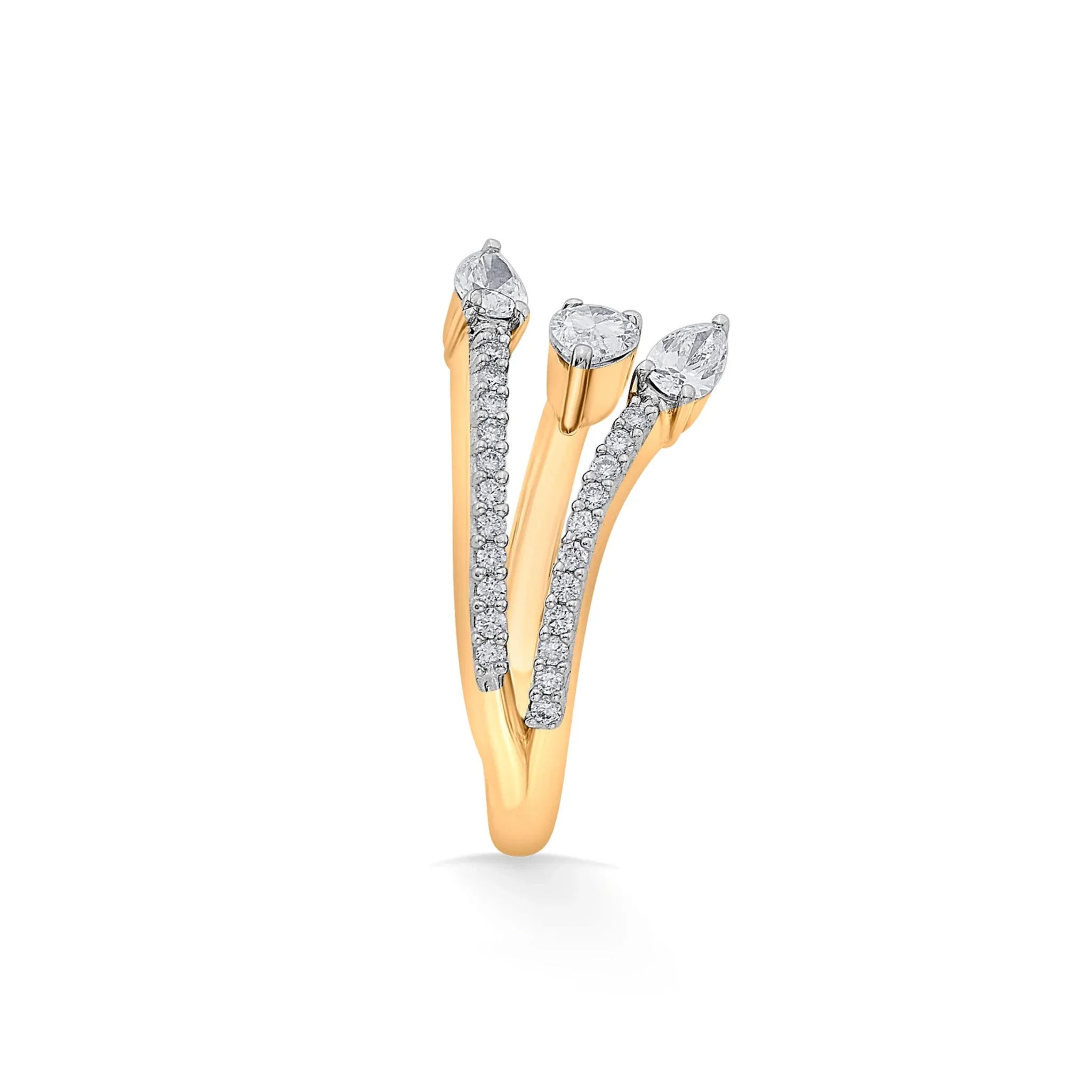 Solitaire Triple Dewdrop Ring - Image 5
