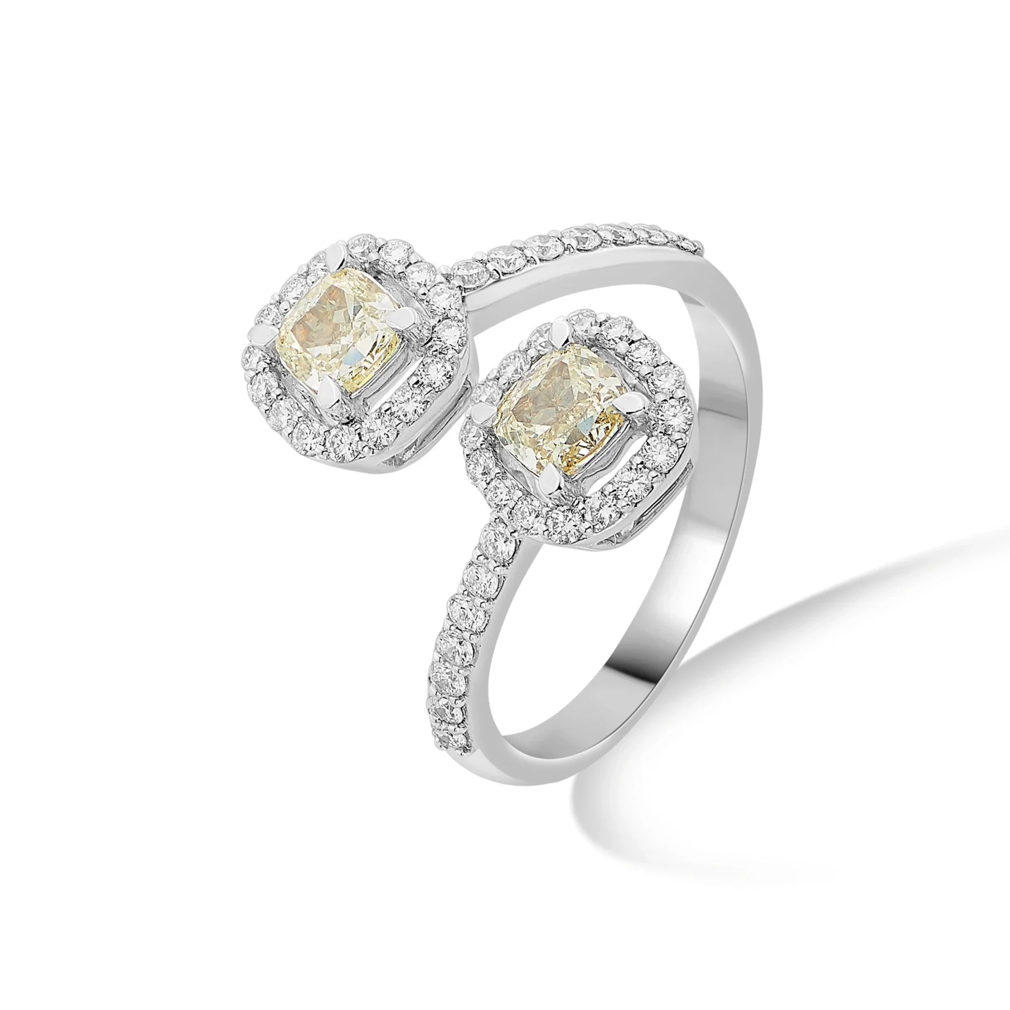 Solitaire Twin Cushion Wrap Ring