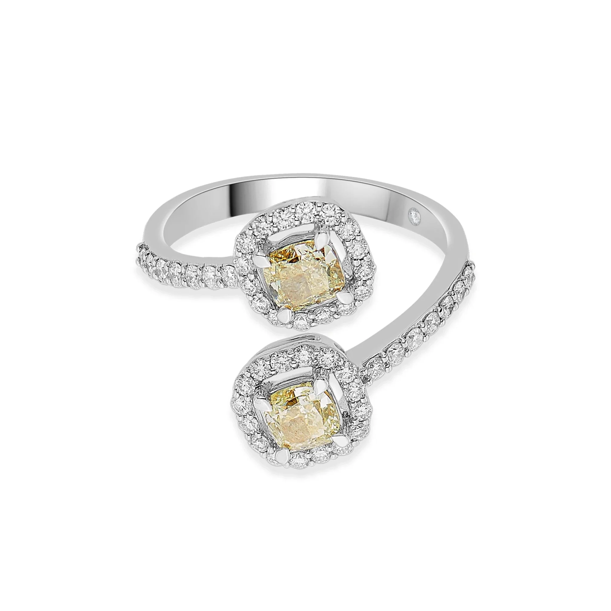 Solitaire Twin Cushion Wrap Ring - Image 3