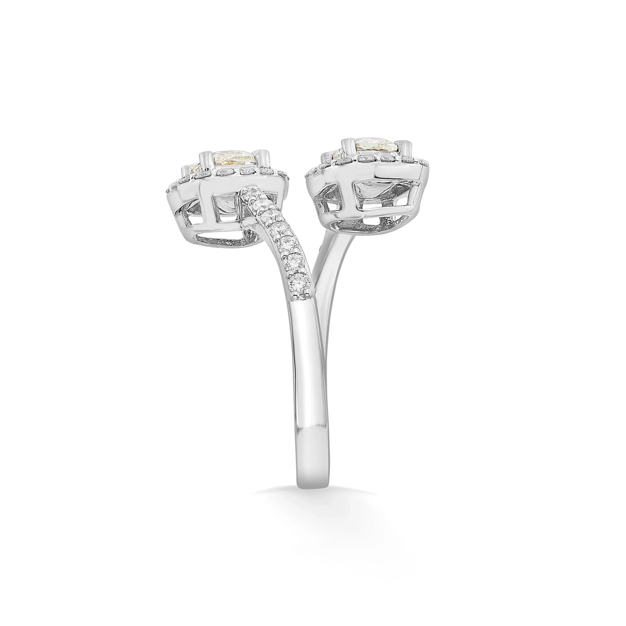 Solitaire Twin Cushion Wrap Ring - Image 5