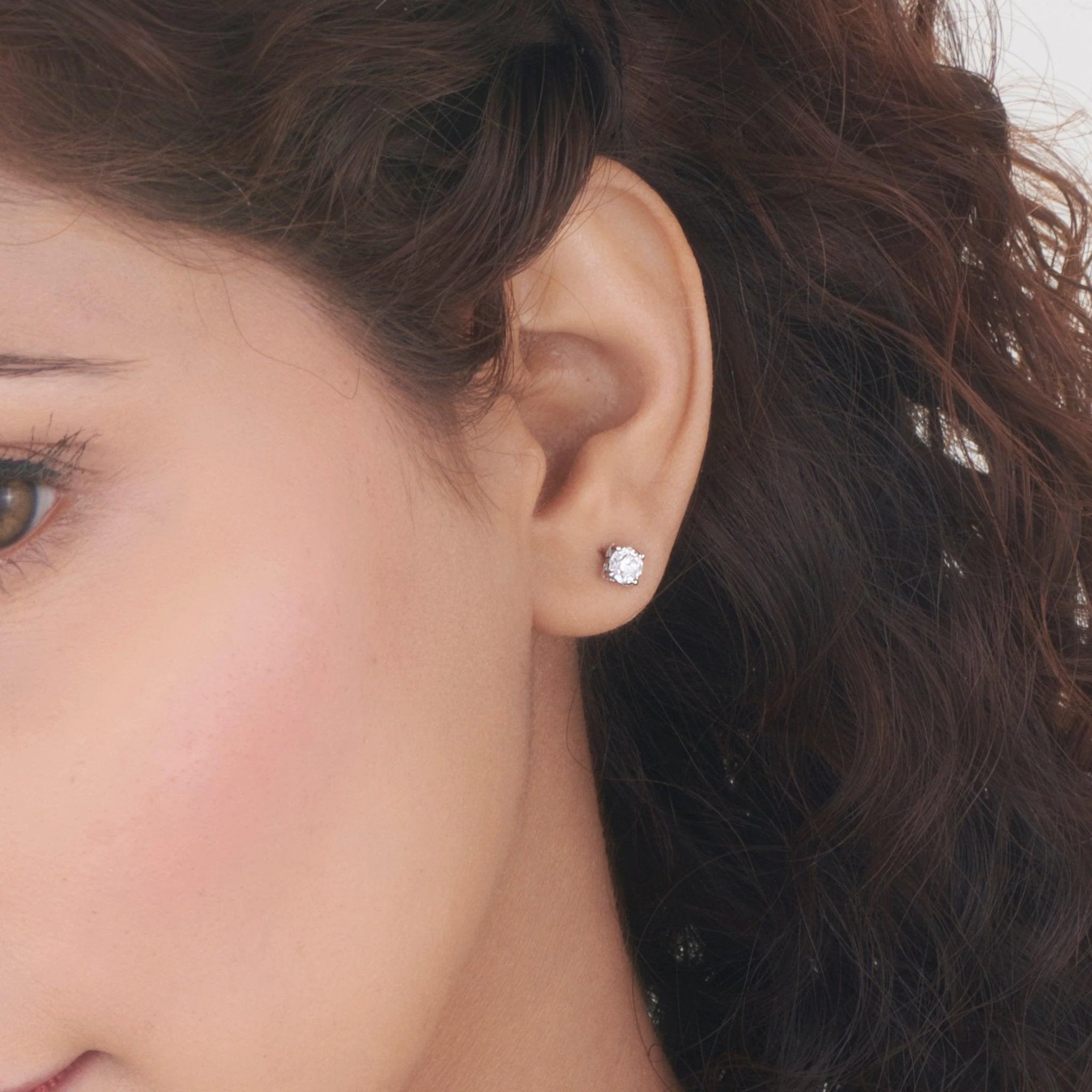 Solitaire Vibrant Frost Bite Earrings - Image 2