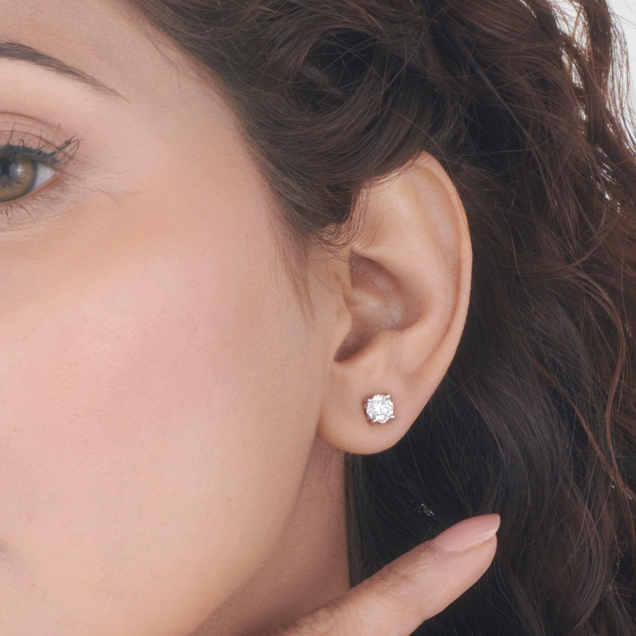 Solitaire Warm Brilliance Duo Earrings - Image 3