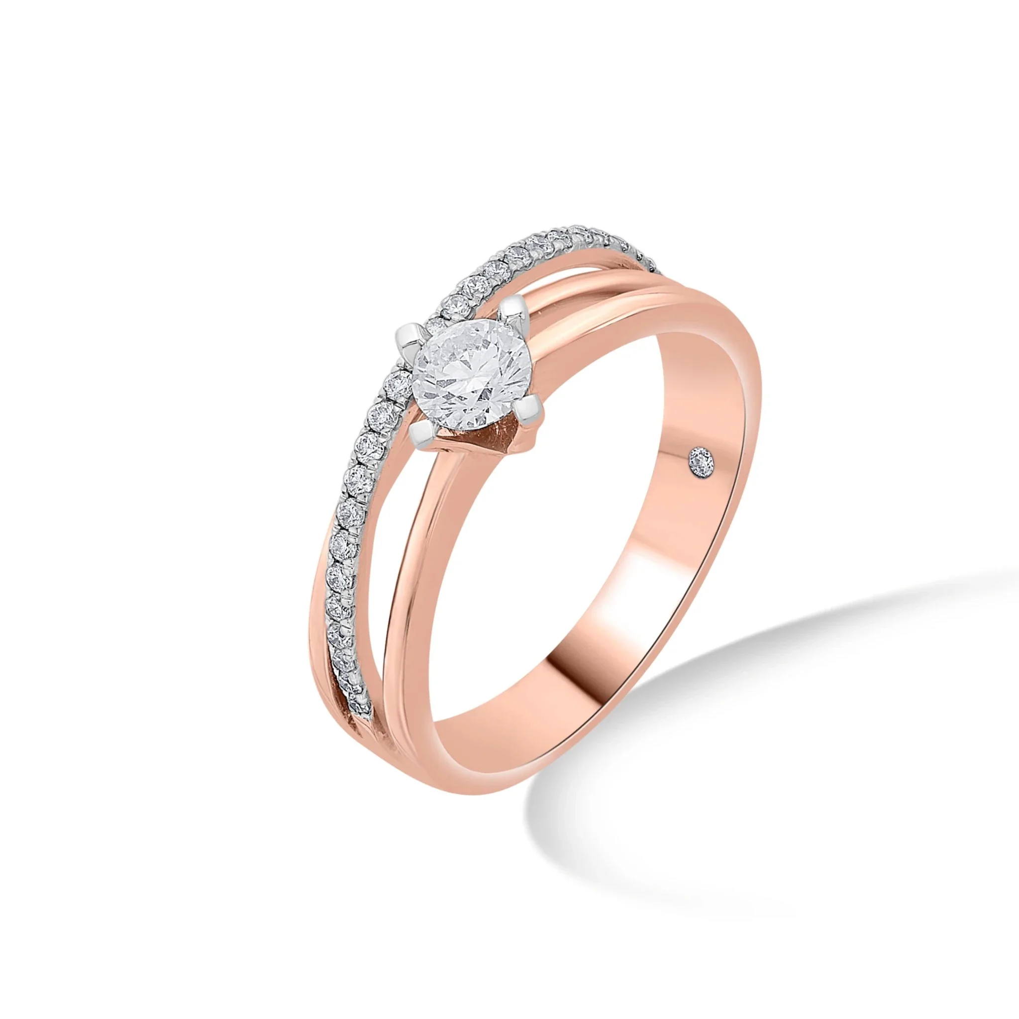 Solitaire Wide Embrace Ring