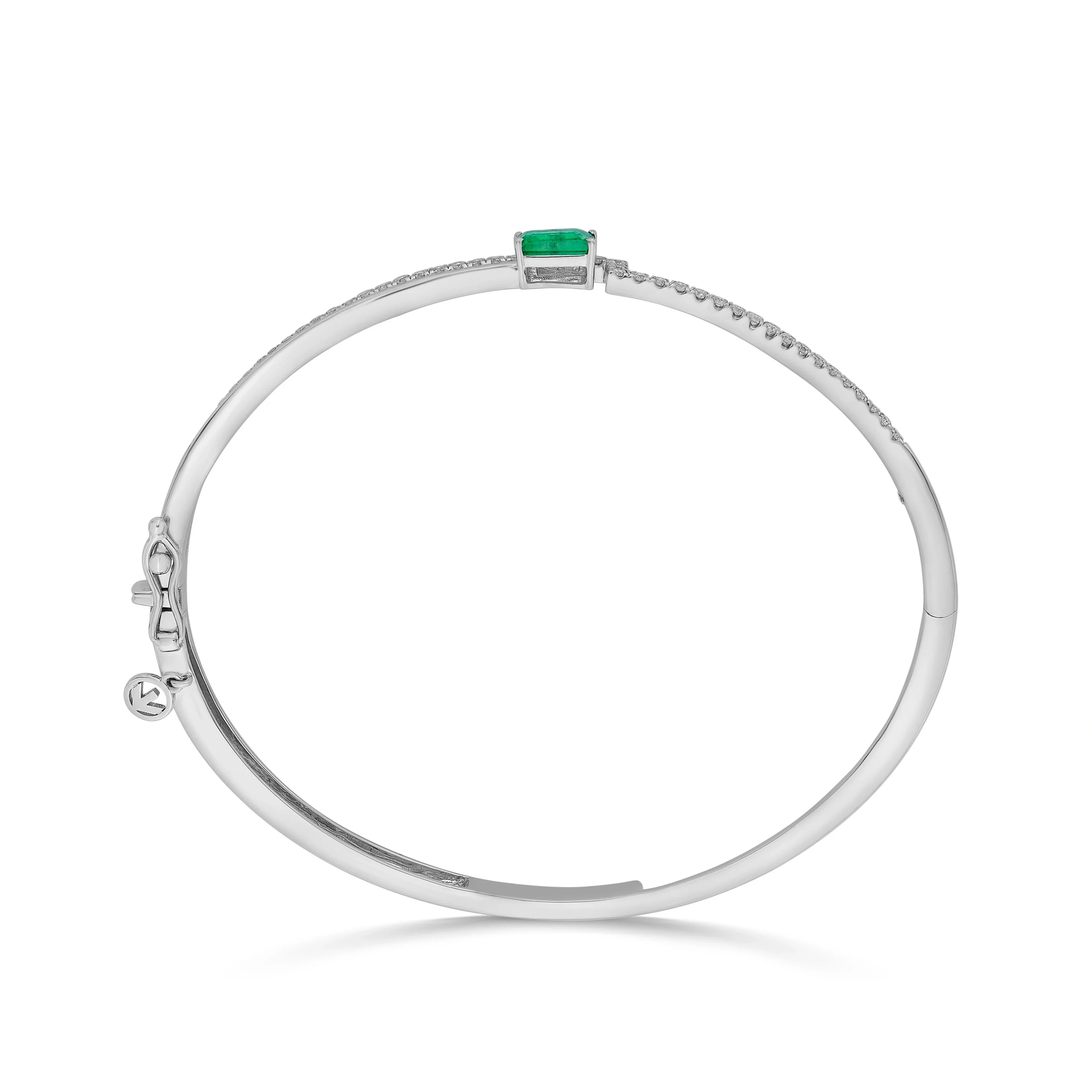 Toren Emerald Glow Curve Bracelet - Image 4