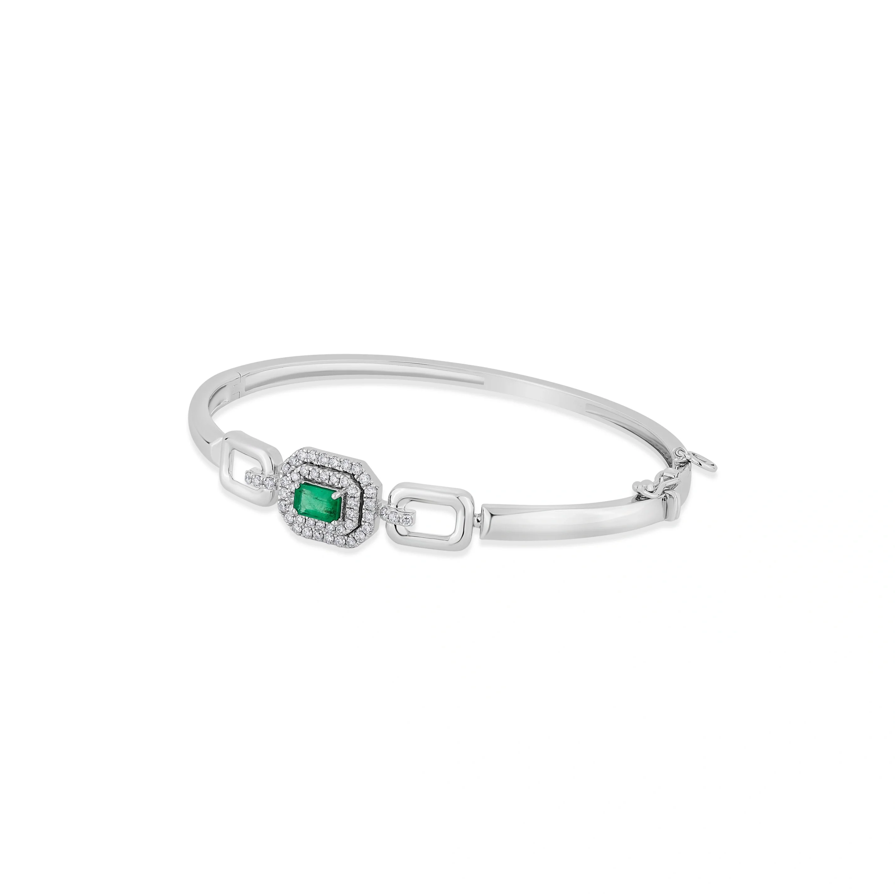 Toren Emerald Link Halo Bracelet - Image 3