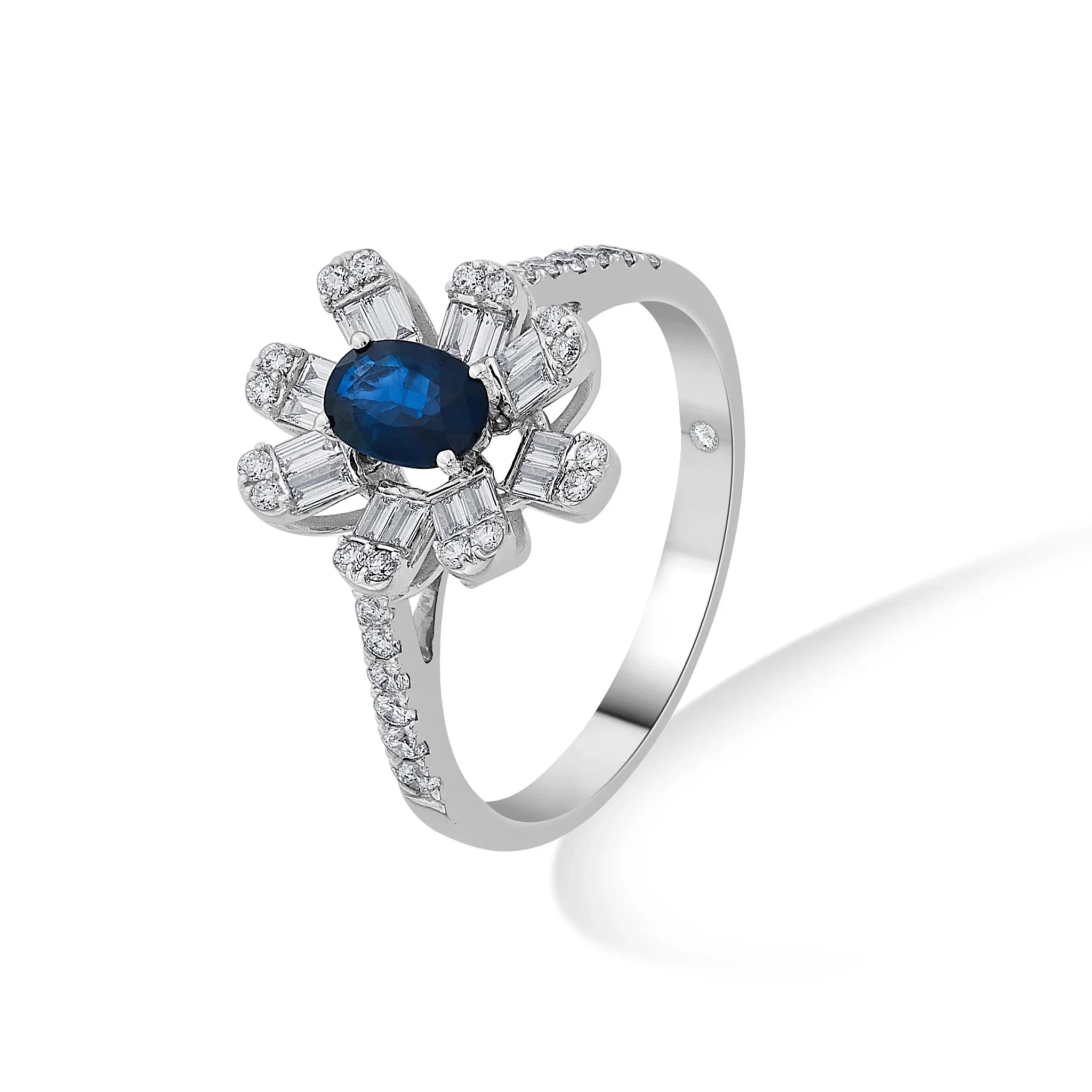 Toren Midnight Sapphire Bloom Ring