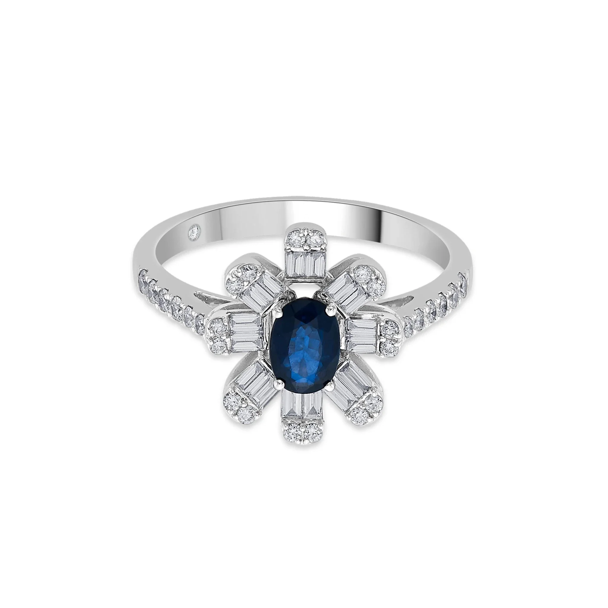 Toren Midnight Sapphire Bloom Ring - Image 2