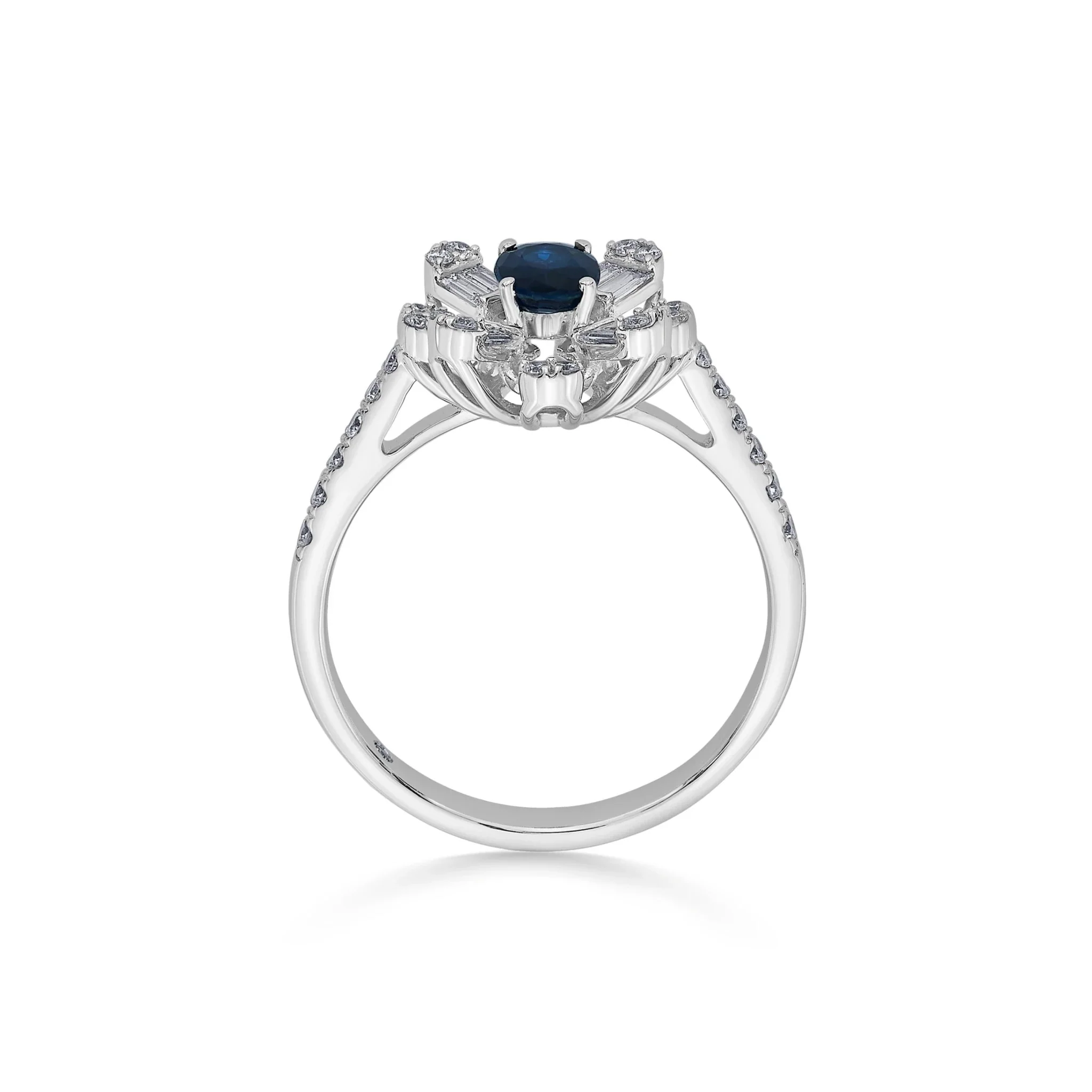 Toren Midnight Sapphire Bloom Ring - Image 3