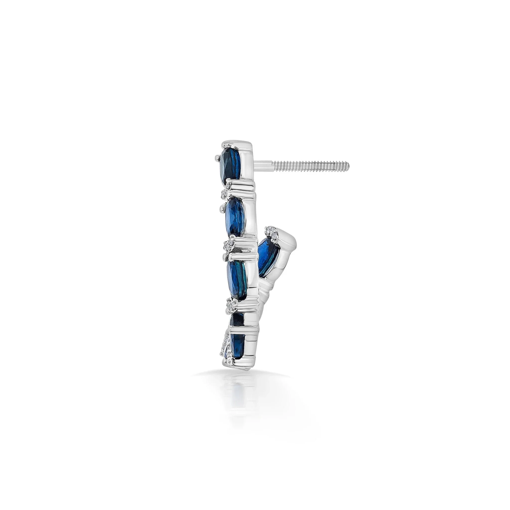 Toren Midnight Sapphire Hoops - Image 3