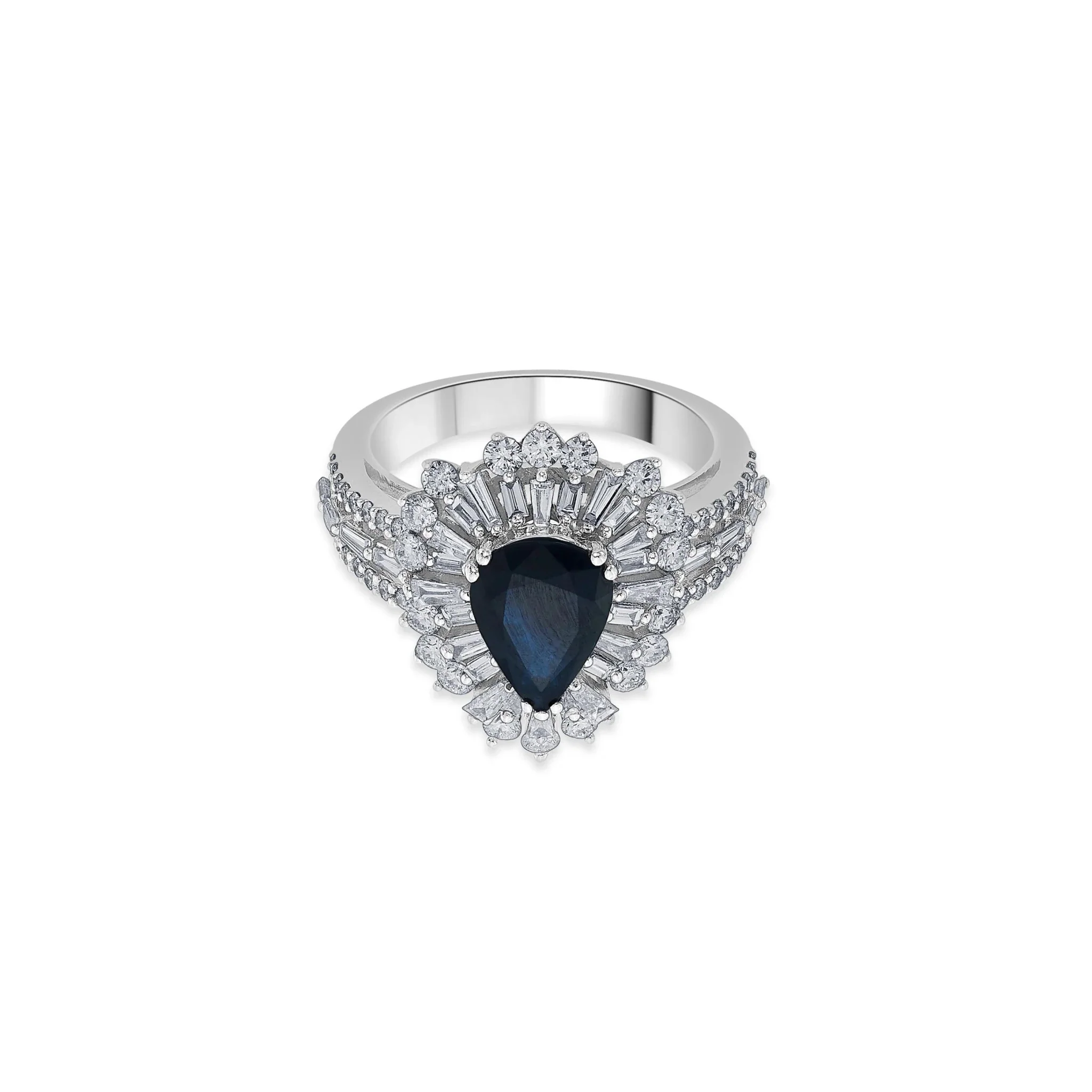 Toren Royal Sapphire Sunburst Ring - Image 2
