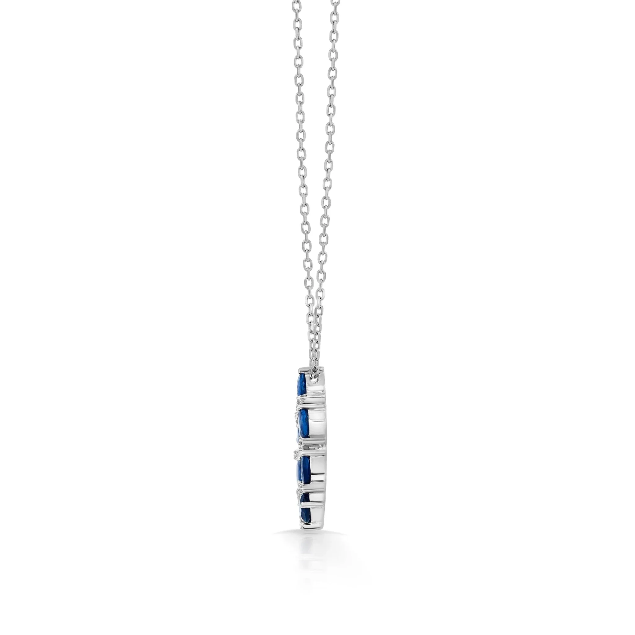 Toren Sapphire Crescent Bloom Pendant - Image 3
