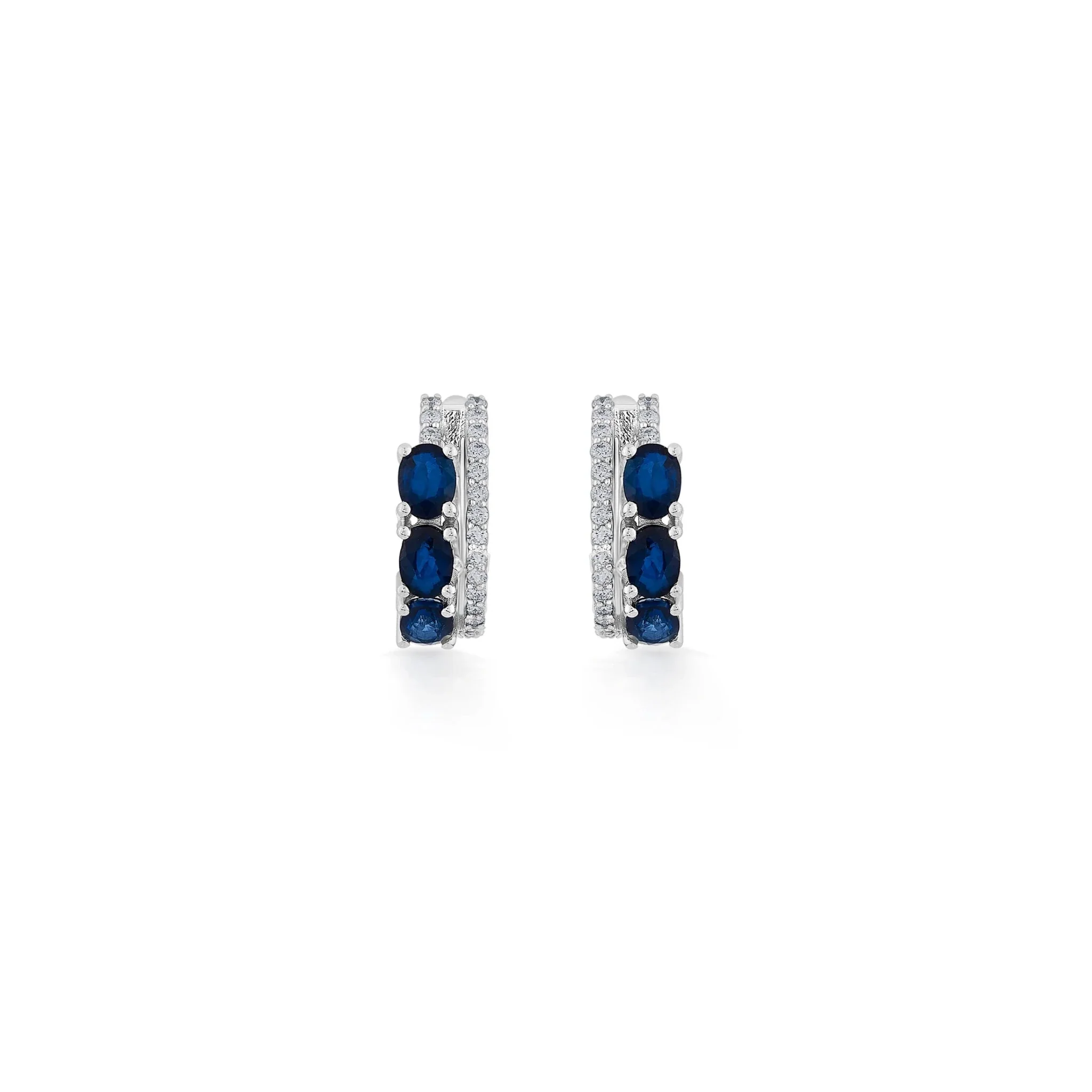 Toren Sapphire Glow Hoops