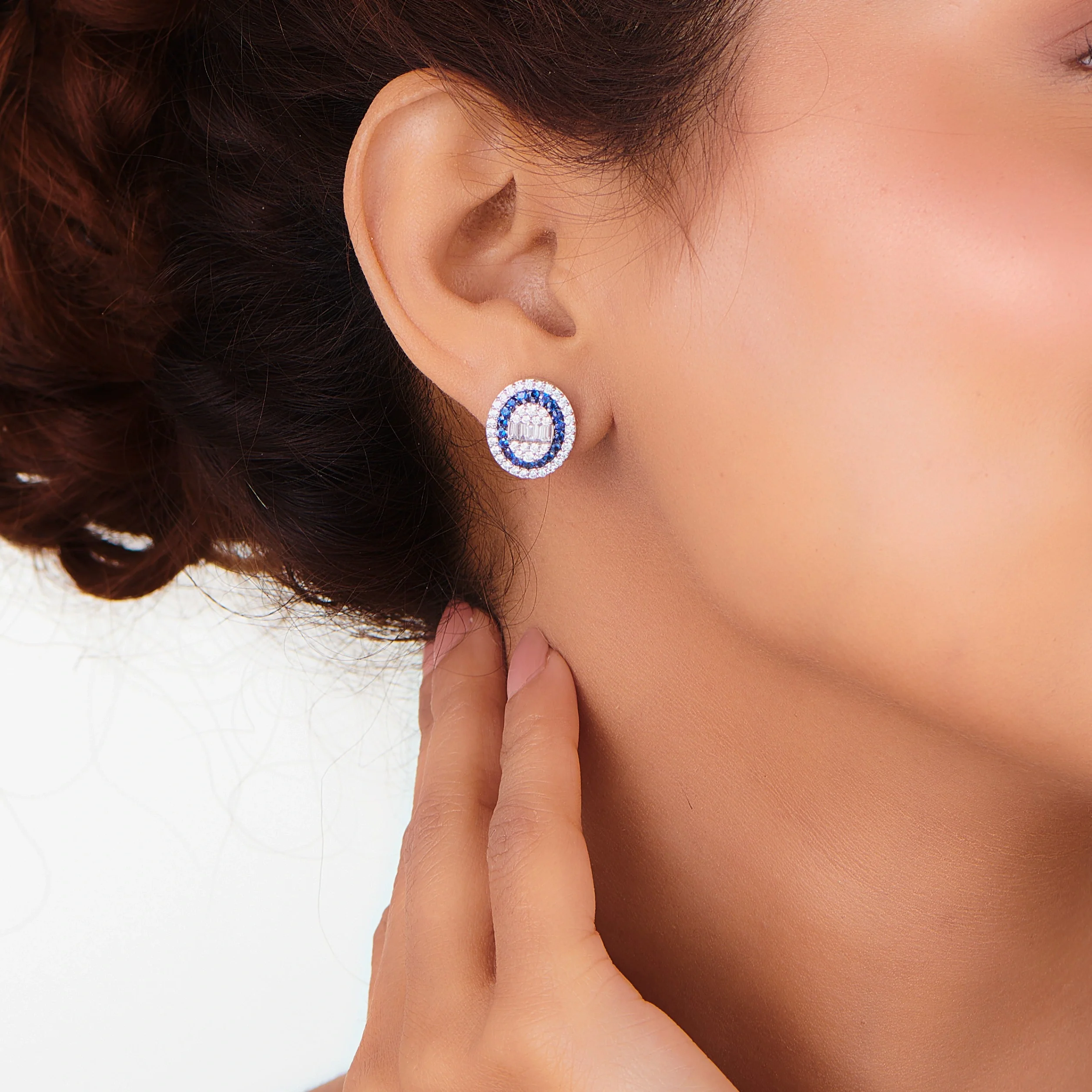 Toren Sapphire Horizon Studs - Image 2
