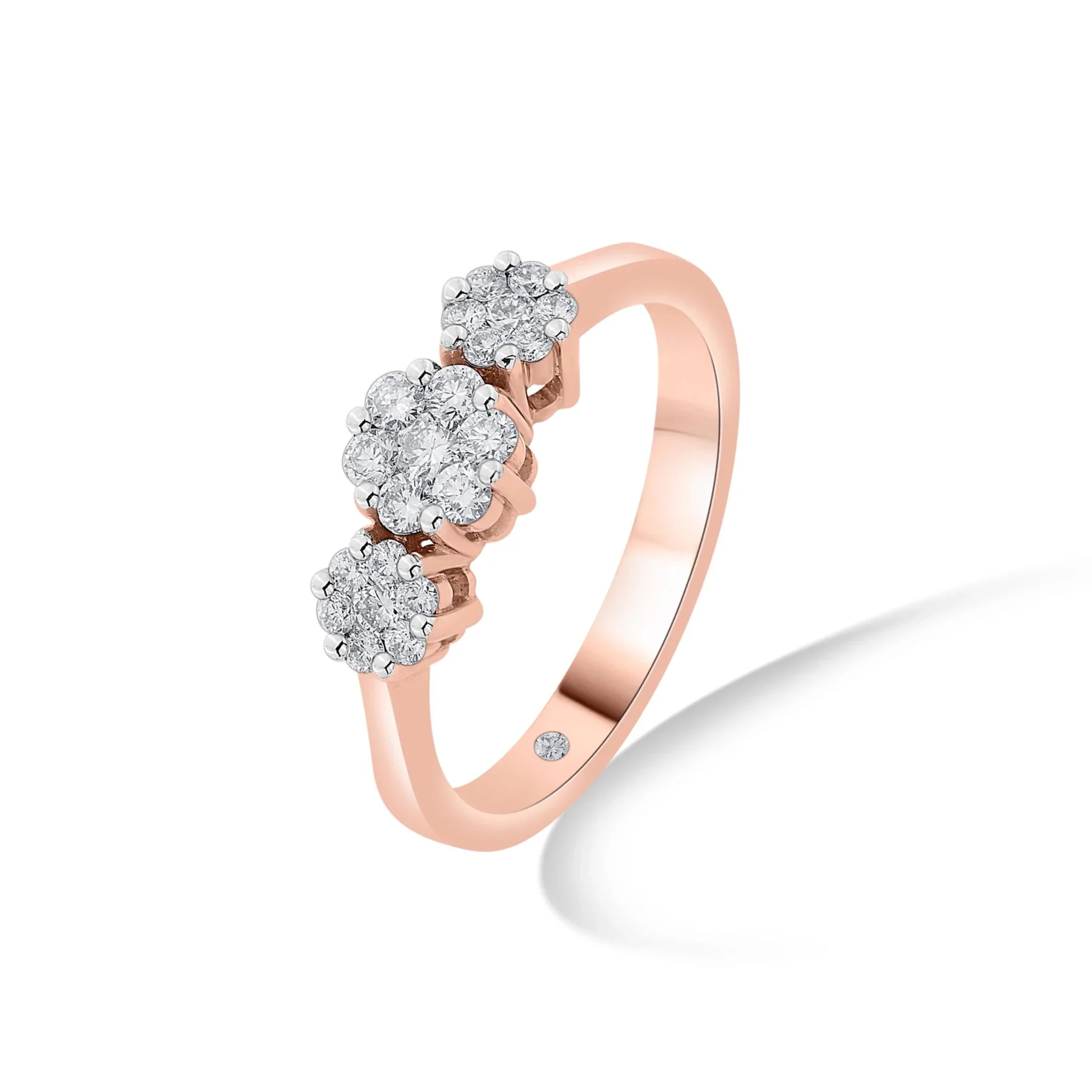 Trinity Celestial Bloom Diamond Ring