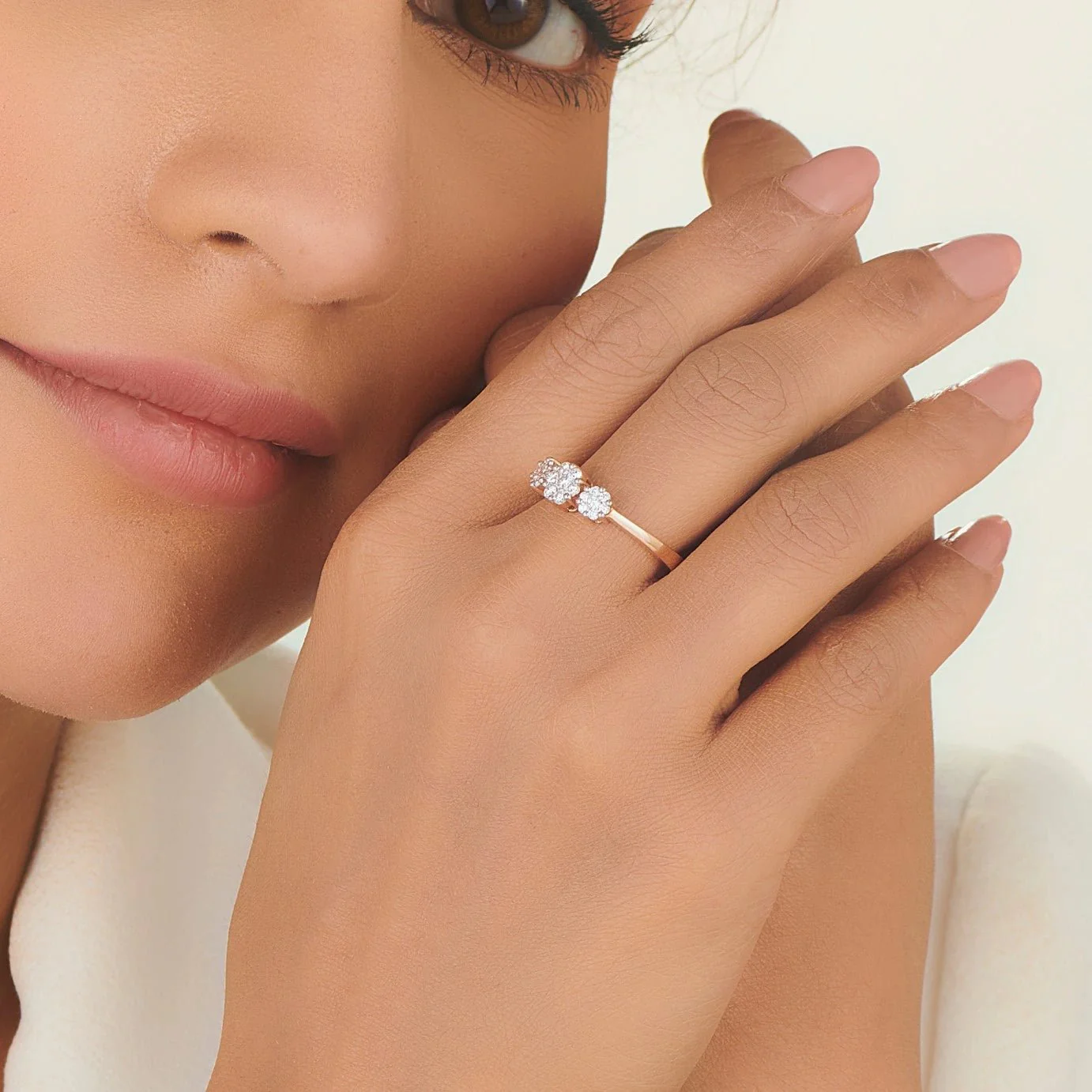 Trinity Celestial Bloom Diamond Ring - Image 2