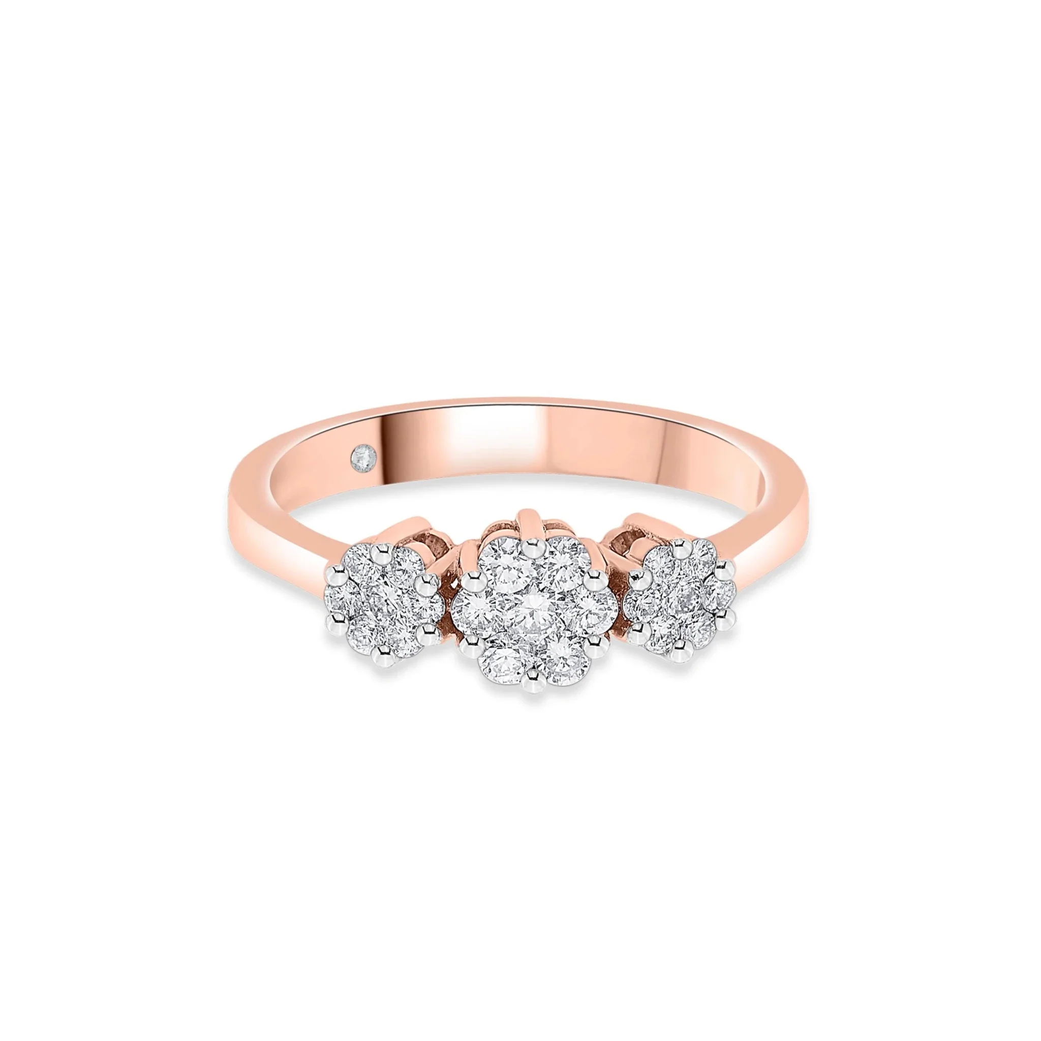 Trinity Celestial Bloom Diamond Ring - Image 3