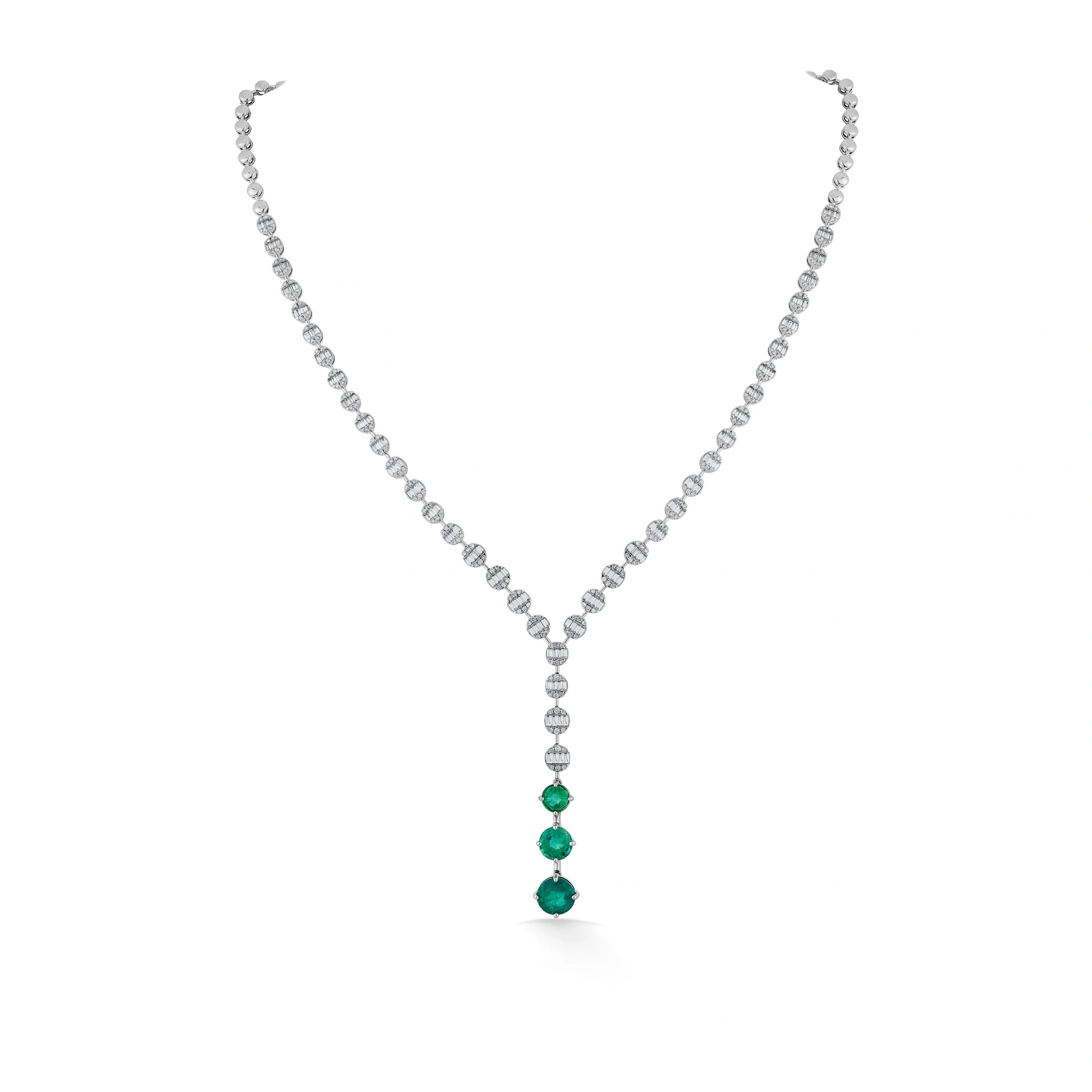 Tryst Emerald Drop Serenade Necklace