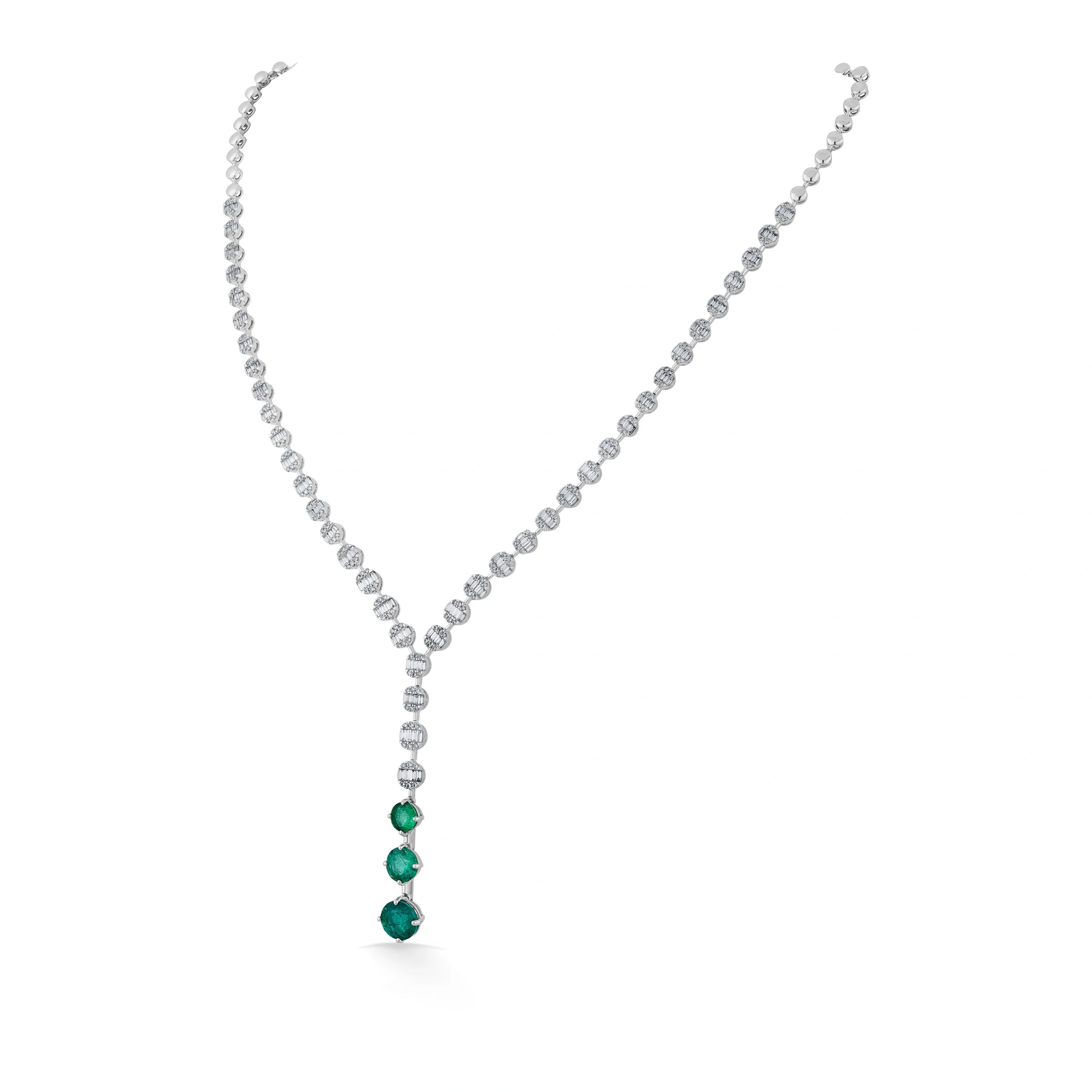 Tryst Emerald Drop Serenade Necklace - Image 2