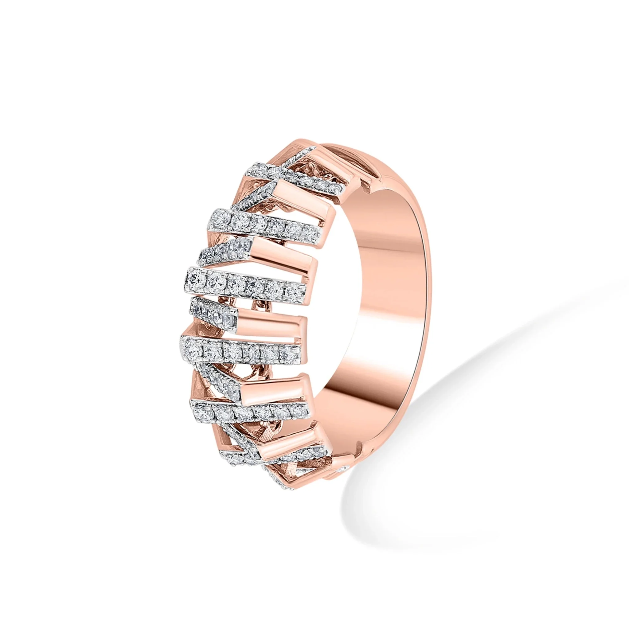 Tryst Glitz-Grid Ring