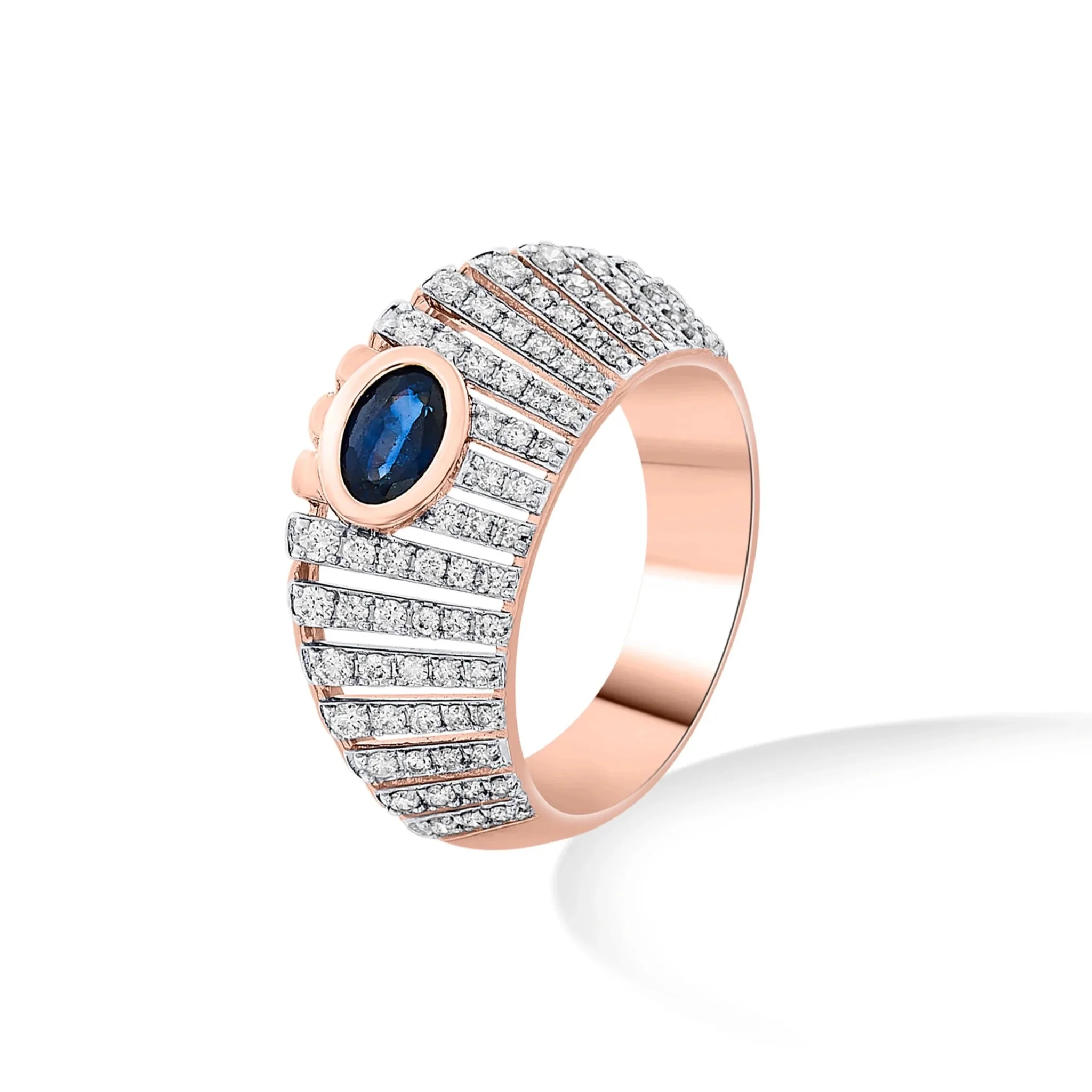 Tryst Radiant Tiered Sapphire Ring