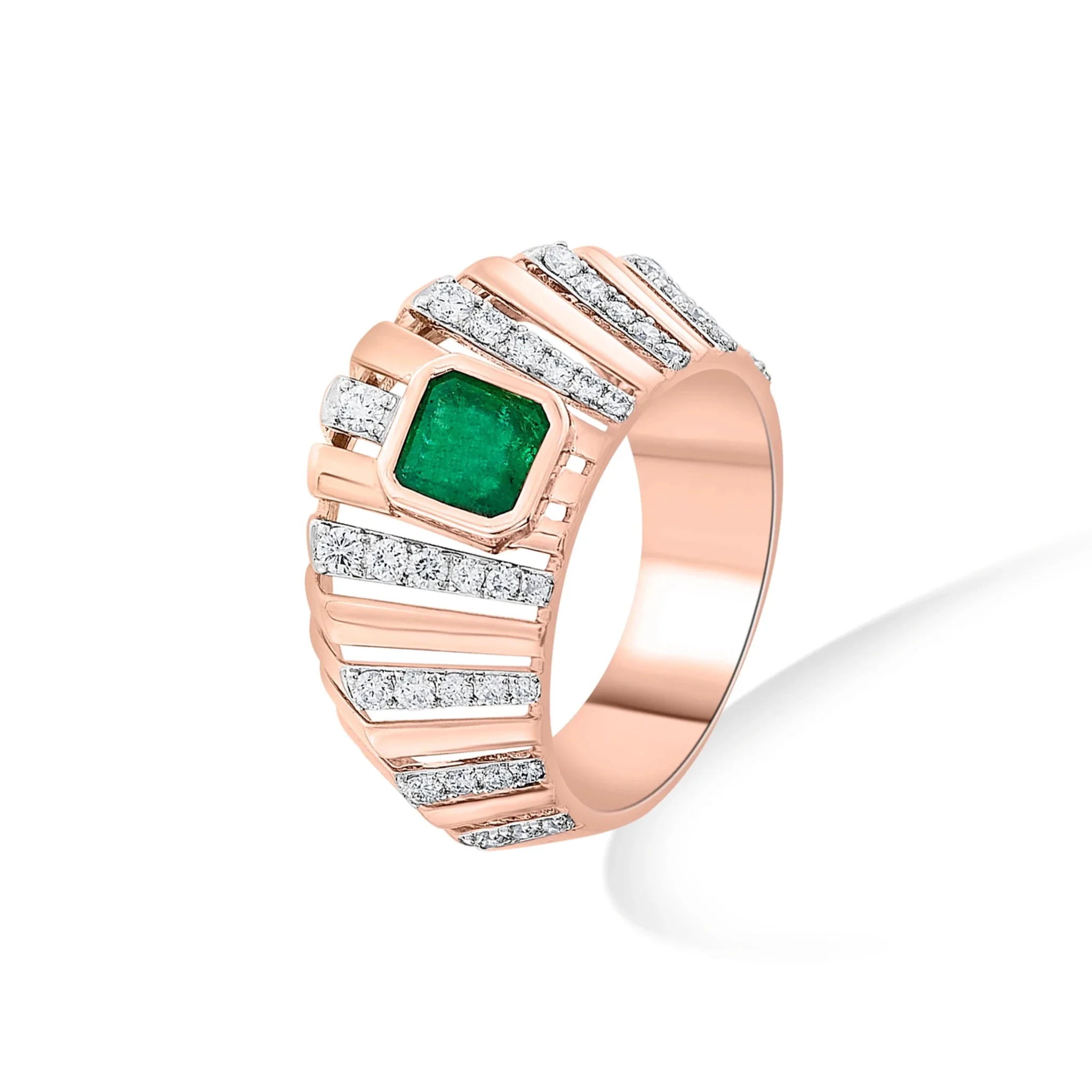 Tryst Vibrant Prism Emerald Ring