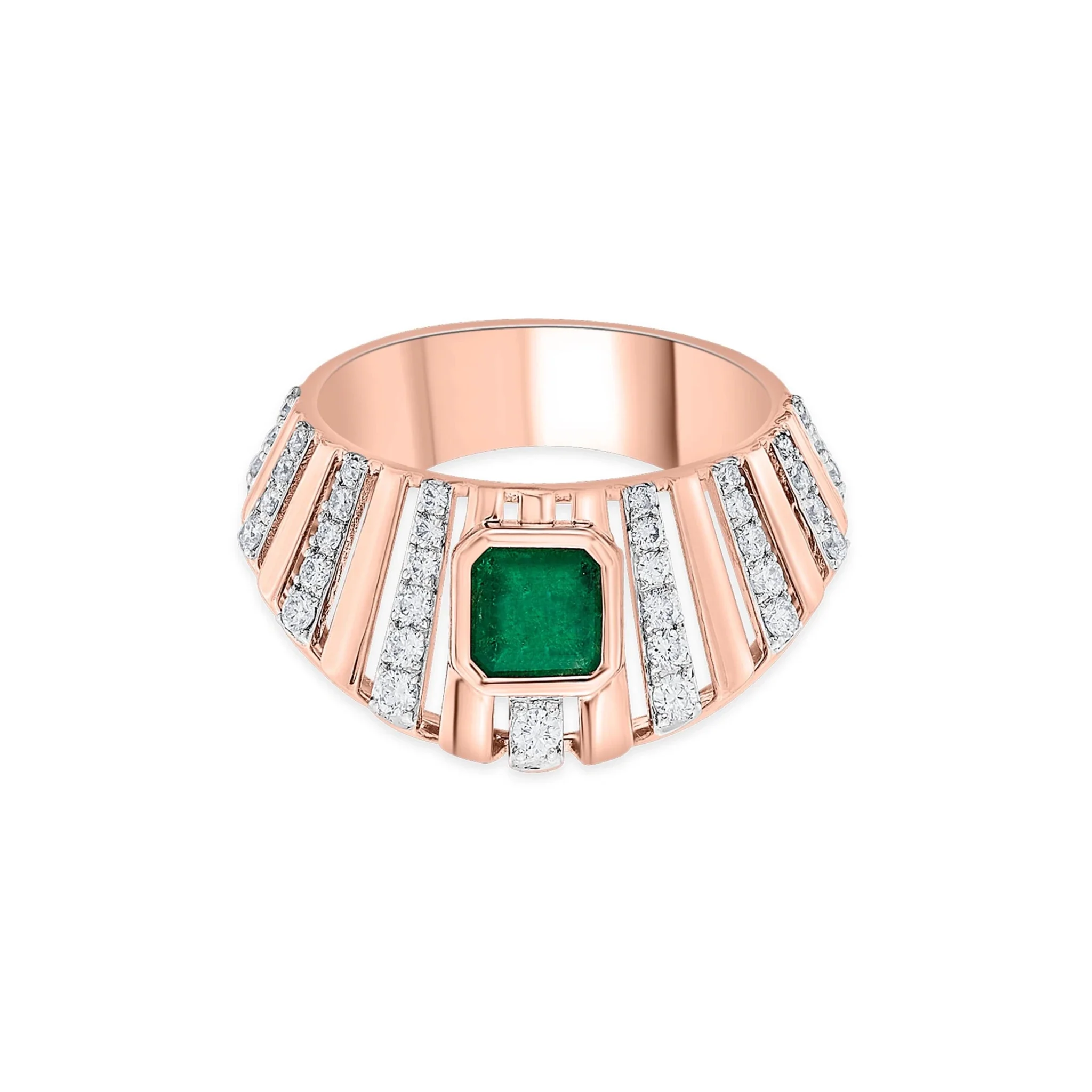 Tryst Vibrant Prism Emerald Ring - Image 2