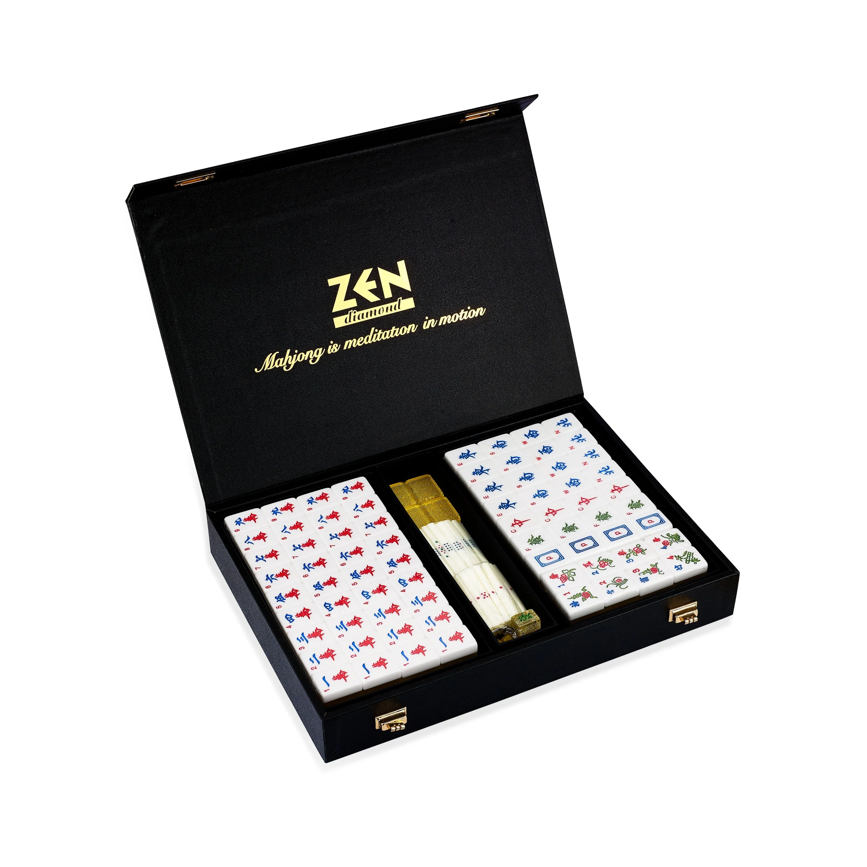 Zen Diamond Glittering Gold Mahjong Set - Image 4